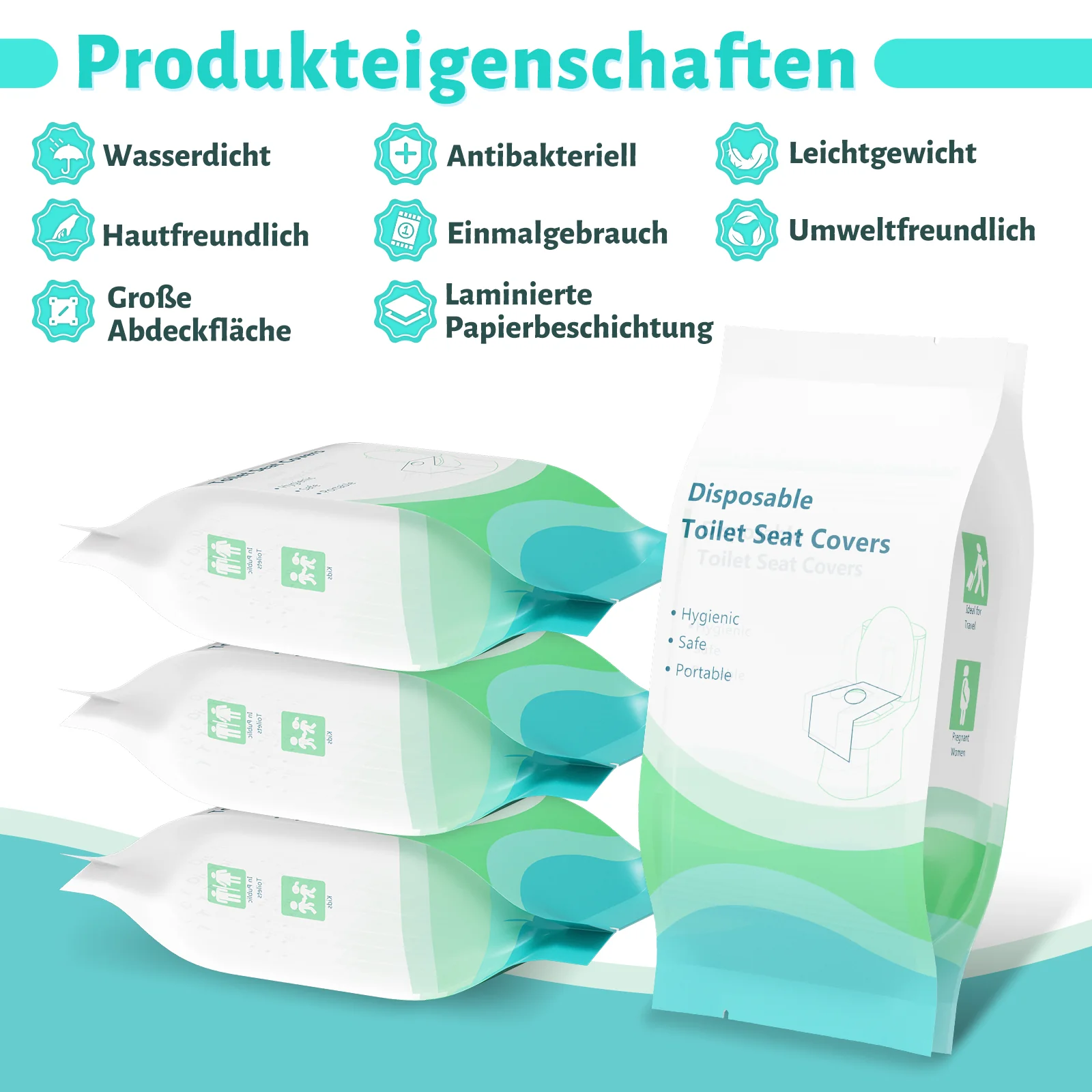 Toilettensitzbezug WC Einweg 60x40cm