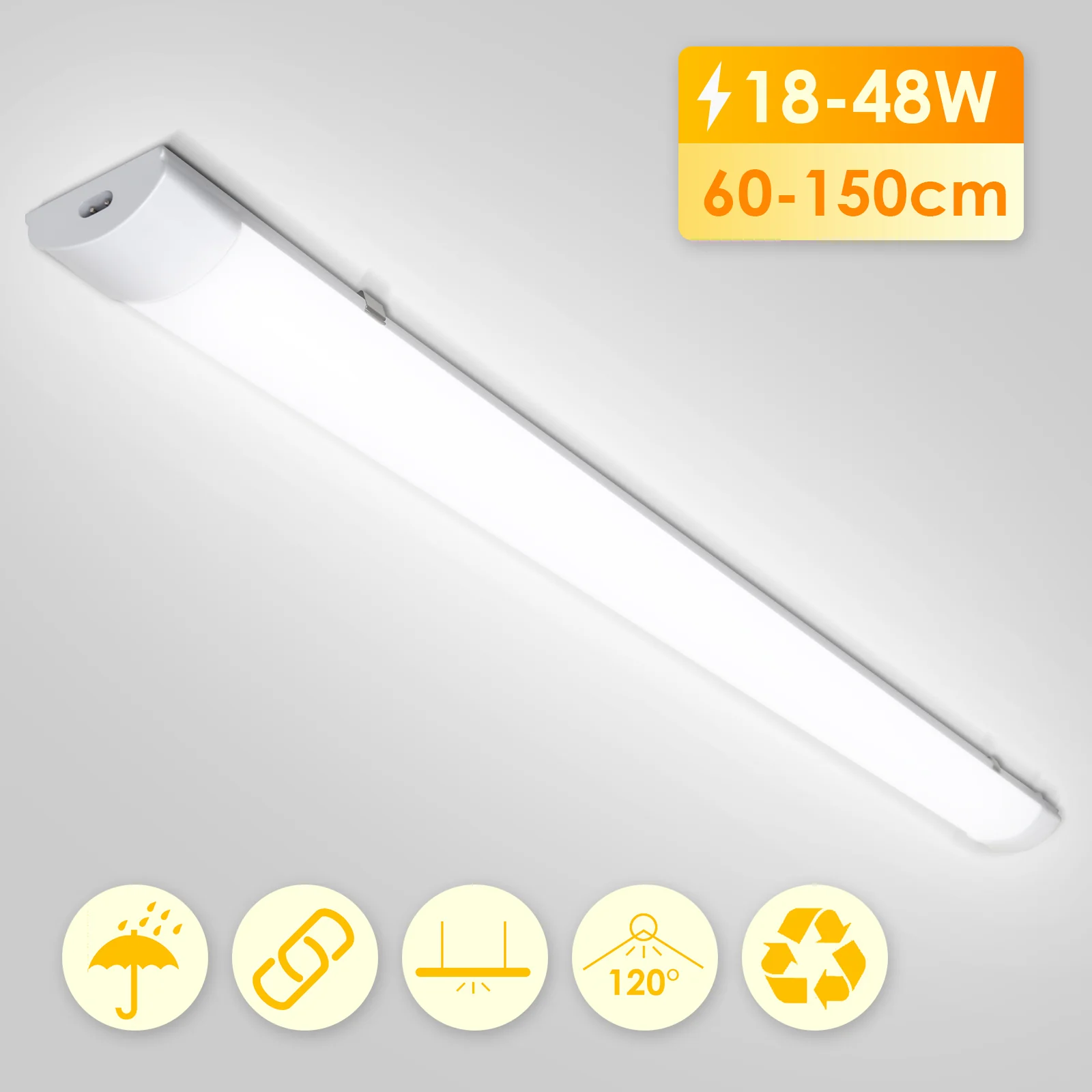 LED Feuchtraumleuchte Neutralweiß 18W/36W/48W