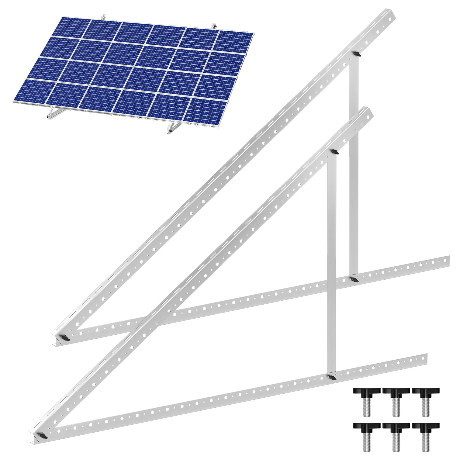 Solarpanel PV Halterung 104cm 0°-90° 2/4 Stück