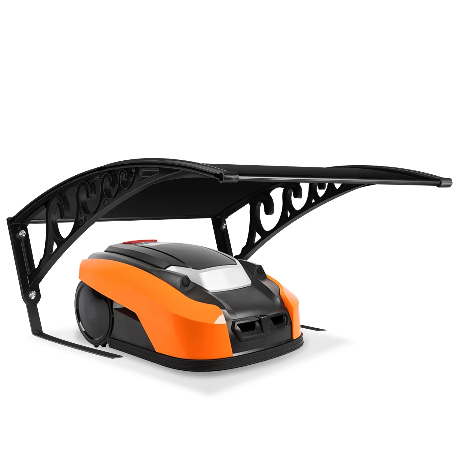 Mähroboter Garage Dach Carport für Rasenmäher Schwarz