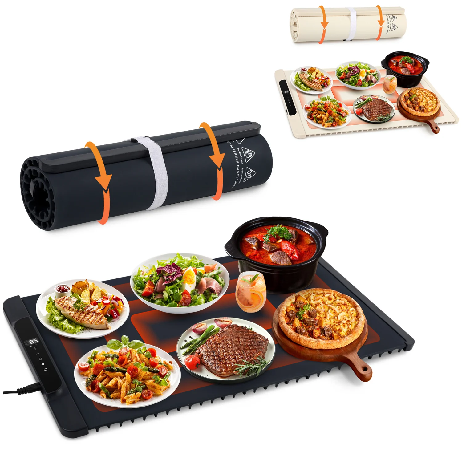 Warmhalteplatte Elektrische Erwärmung Faltbare 65x38 cm