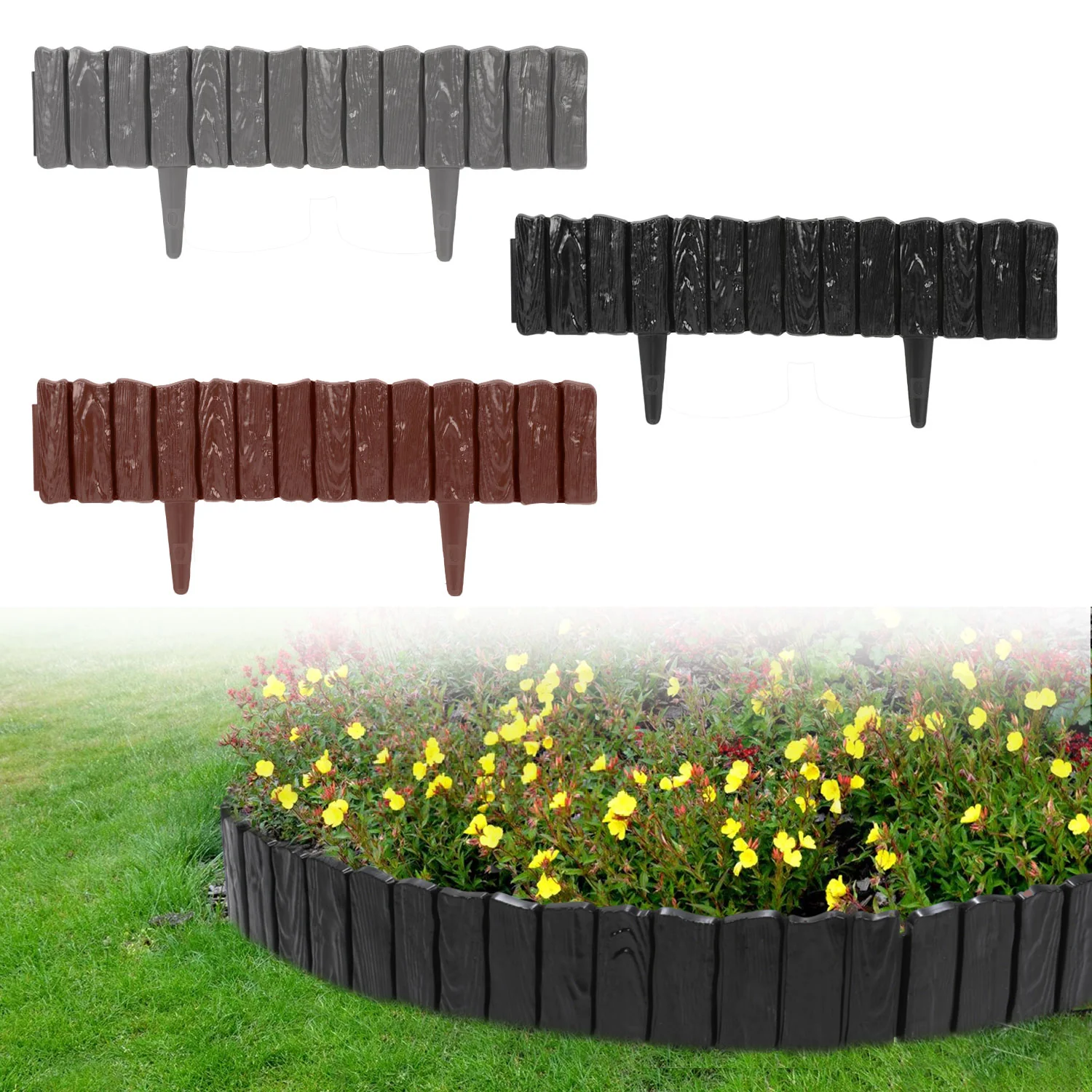 Rasenkante Beetabgrenzung Holzoptik