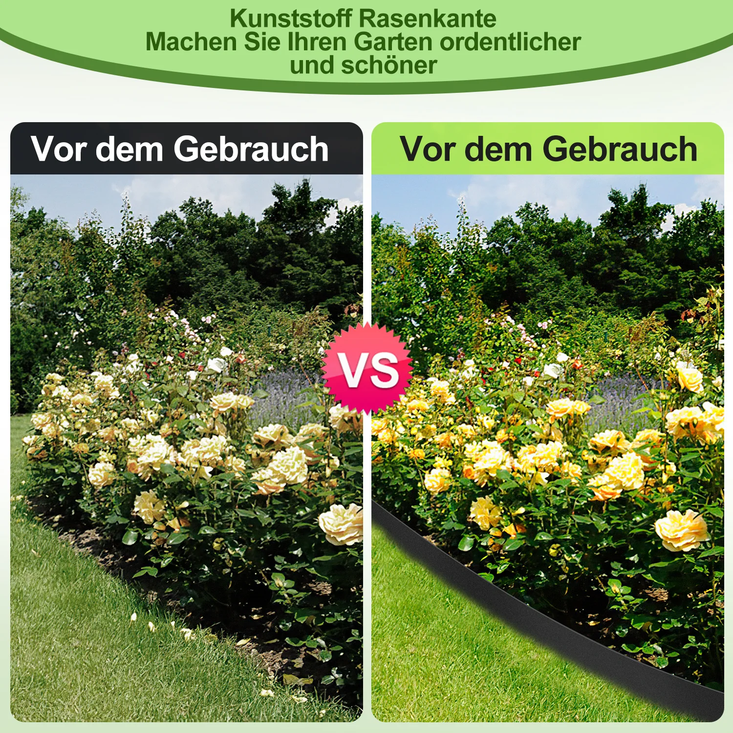 Rasenkante PE Kunststoff