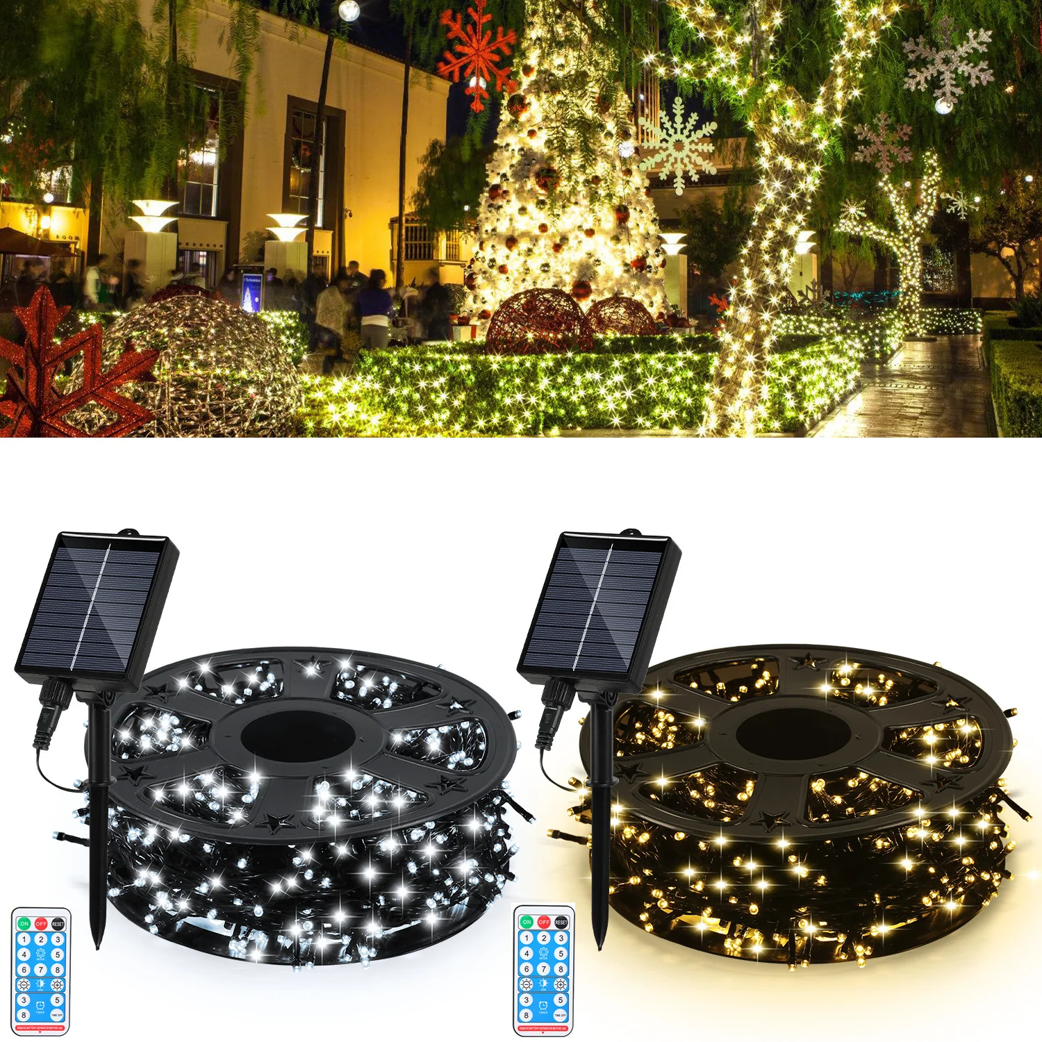 Solar Lichterkette mit Fernbedienung 30m-100m