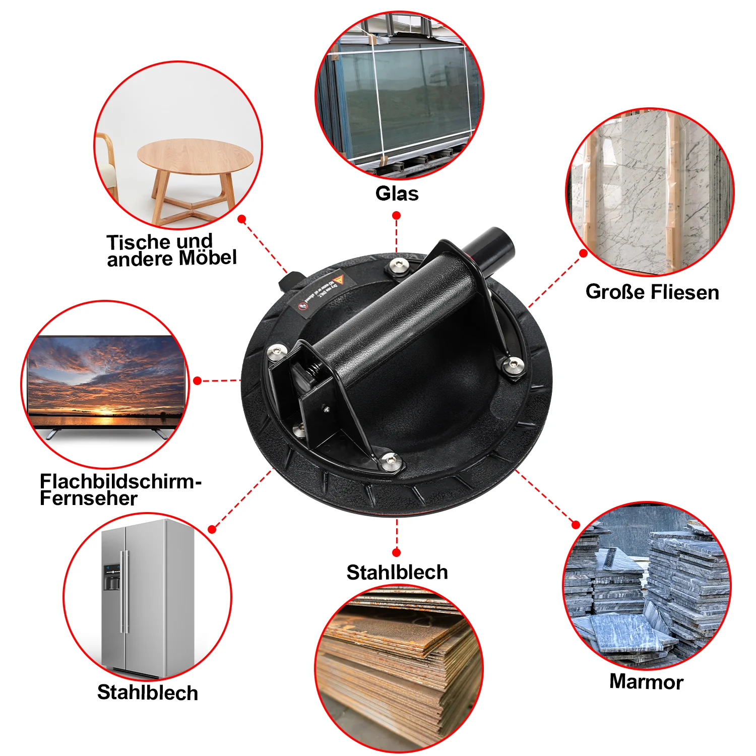 Saugheber Saugnapfhalter 2 Stück max.100KG