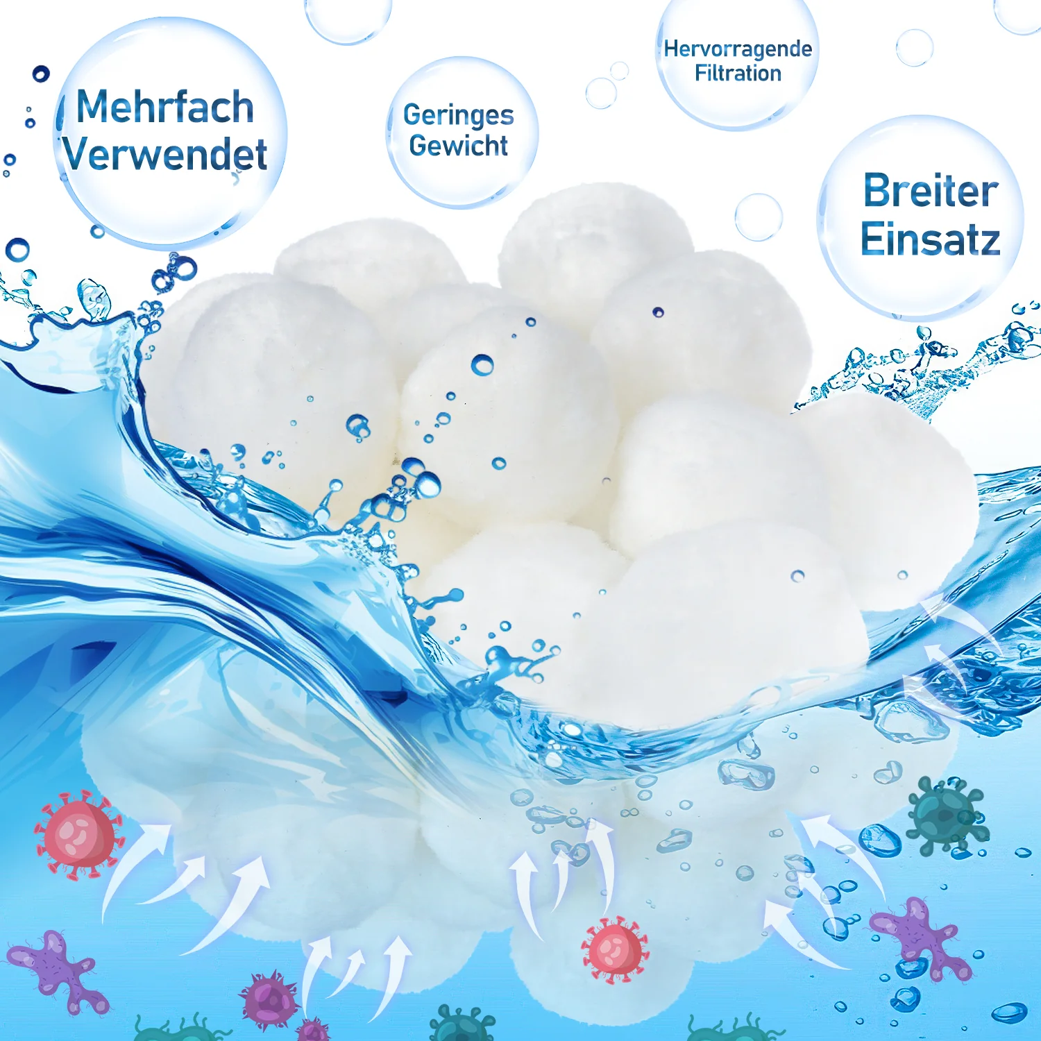 Pool Filterbälle waschbar 700g/1400g