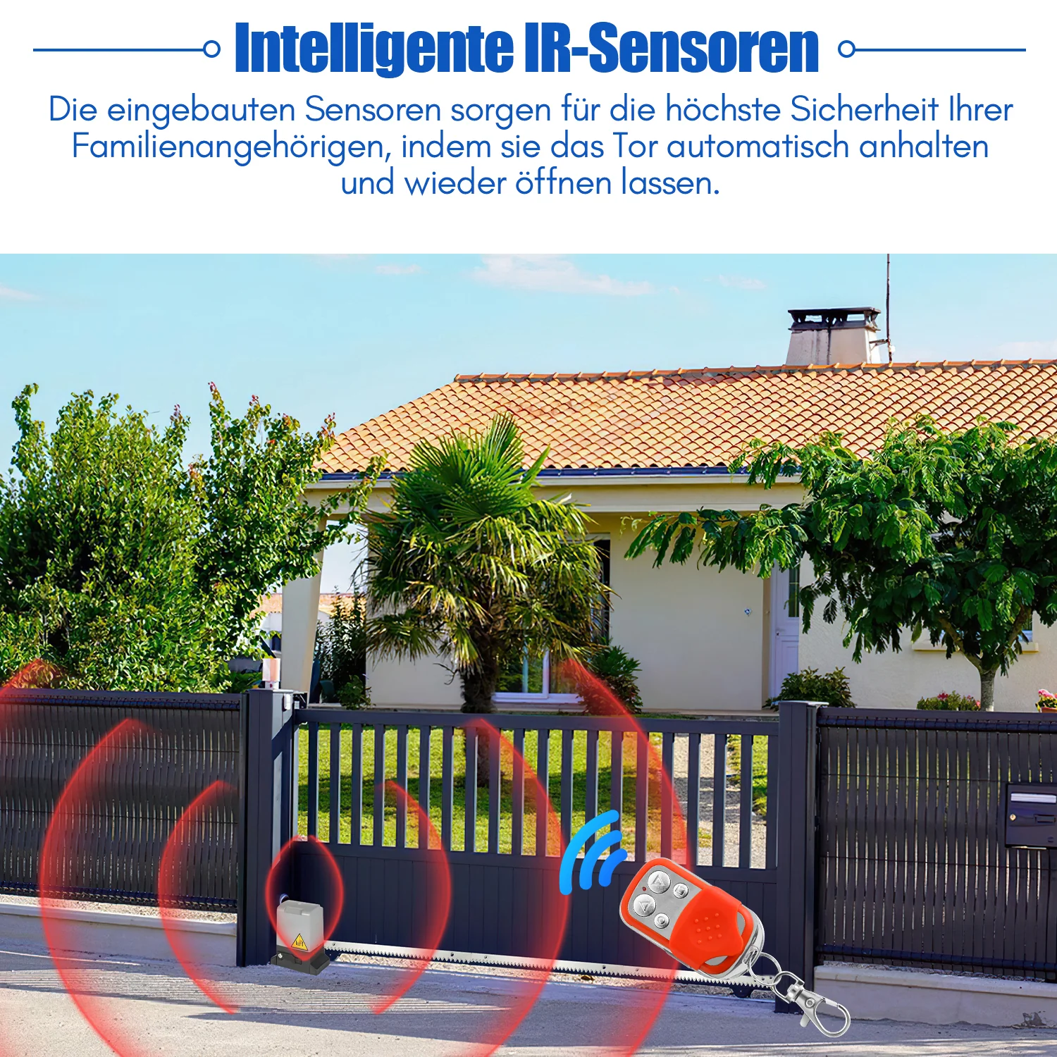 Schiebetorantrieb Garagentorantrieb mit App-Steuerung 370W/550W