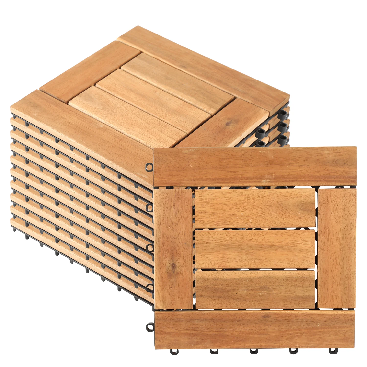 Holzfliesen Balkonfliesen 30x30cm 11 Fliesen