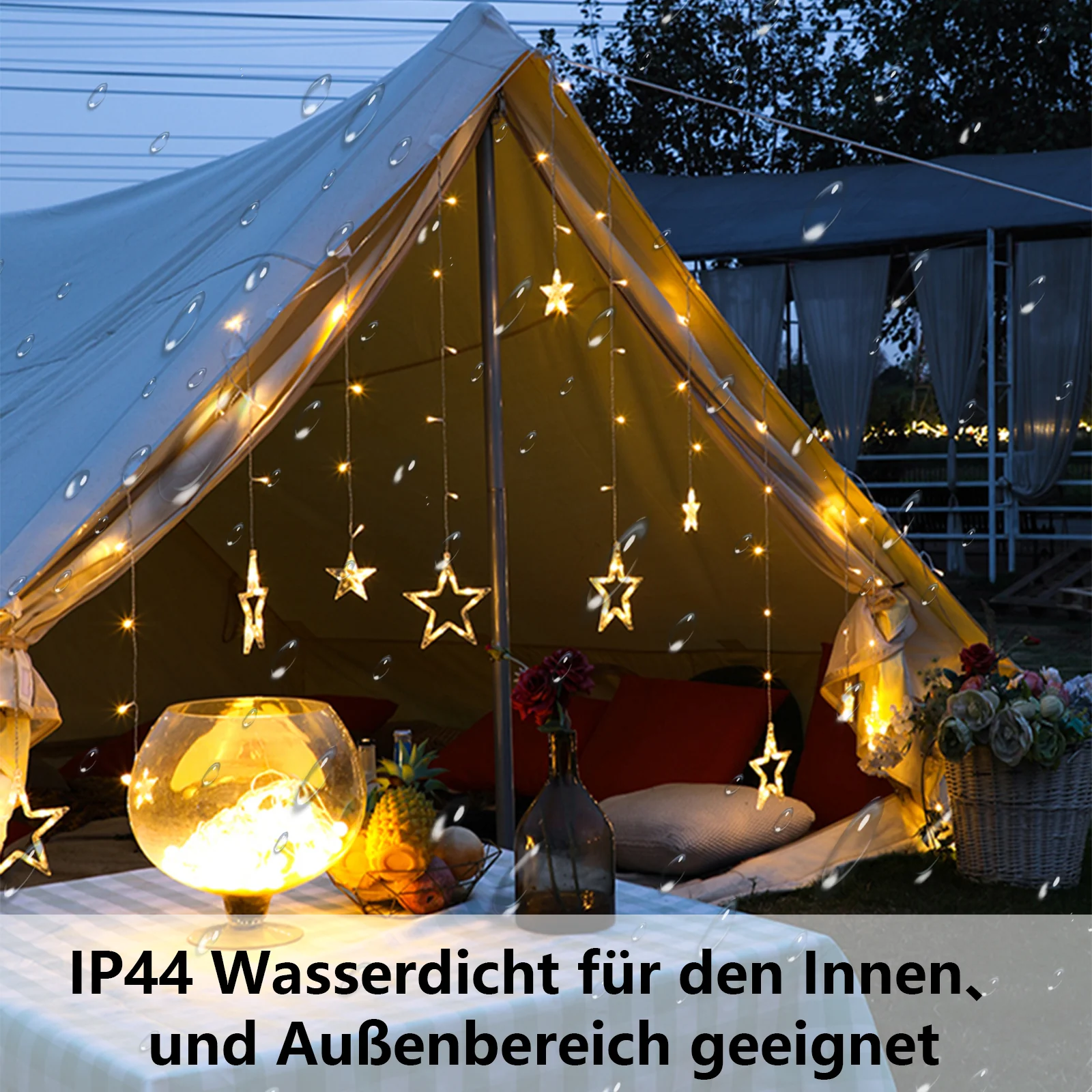 Star LED Lichterkette Lichtervorhang