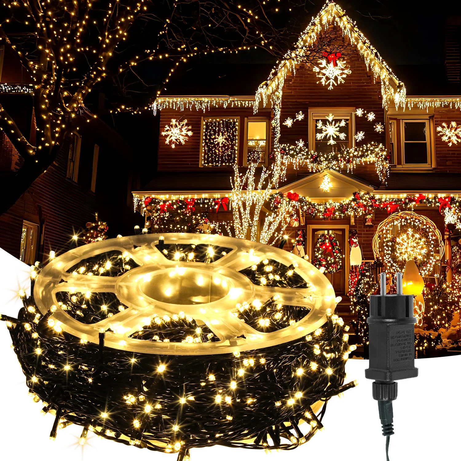 LED Lichterkette Außen 50m/100m/200m Tintegrün Kabel