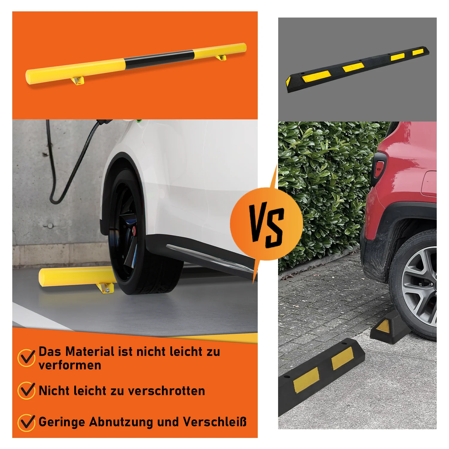 Radstopper aus Stahl Garagenstopper 180cm