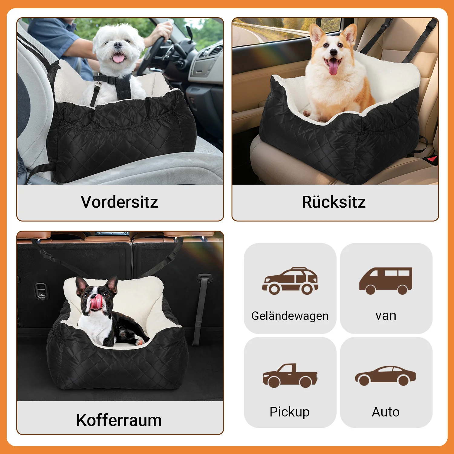 Hundesitz Auto Hundeautositz bis 12kg