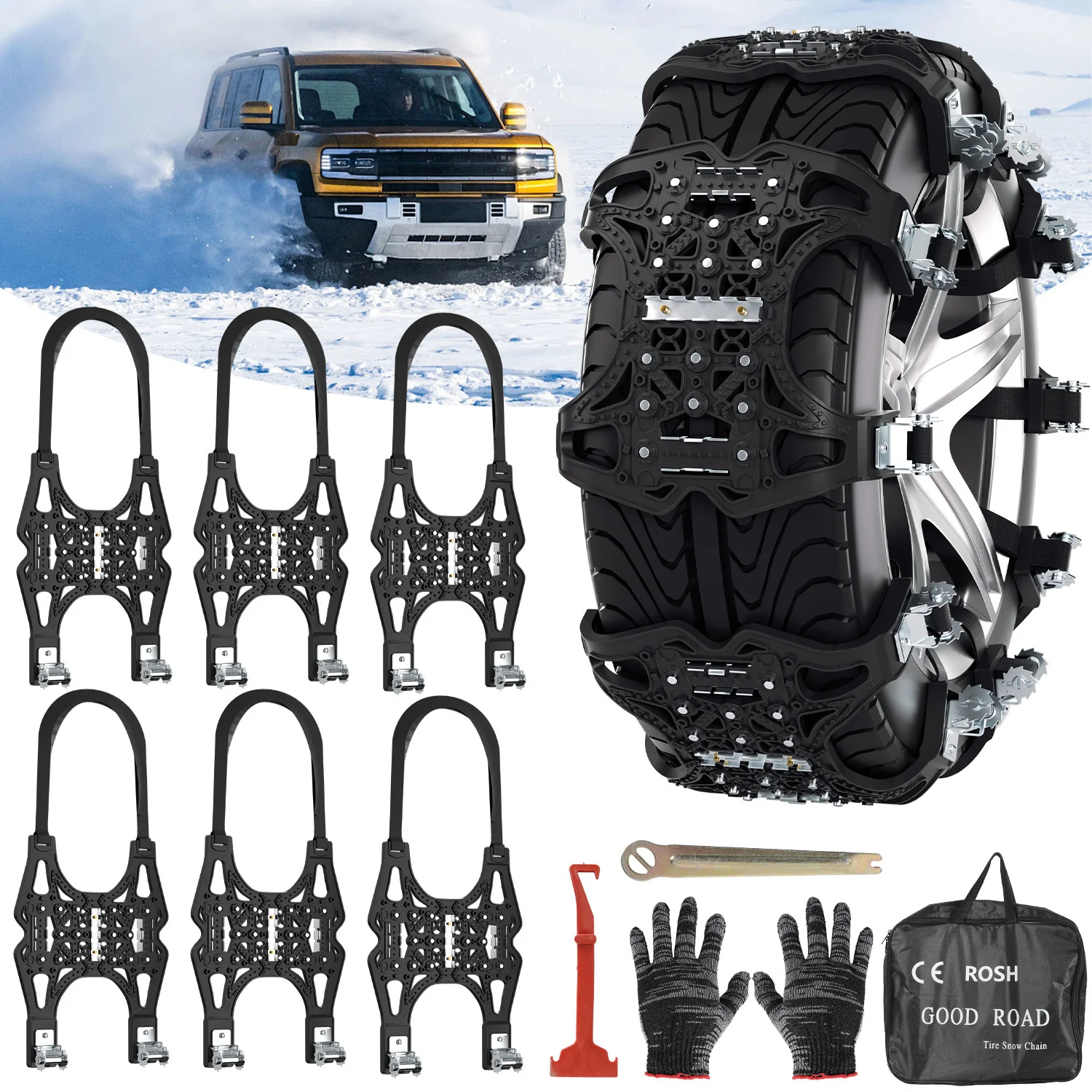 Schneeketten Rutschfeste Reifen Auto Kette 6x