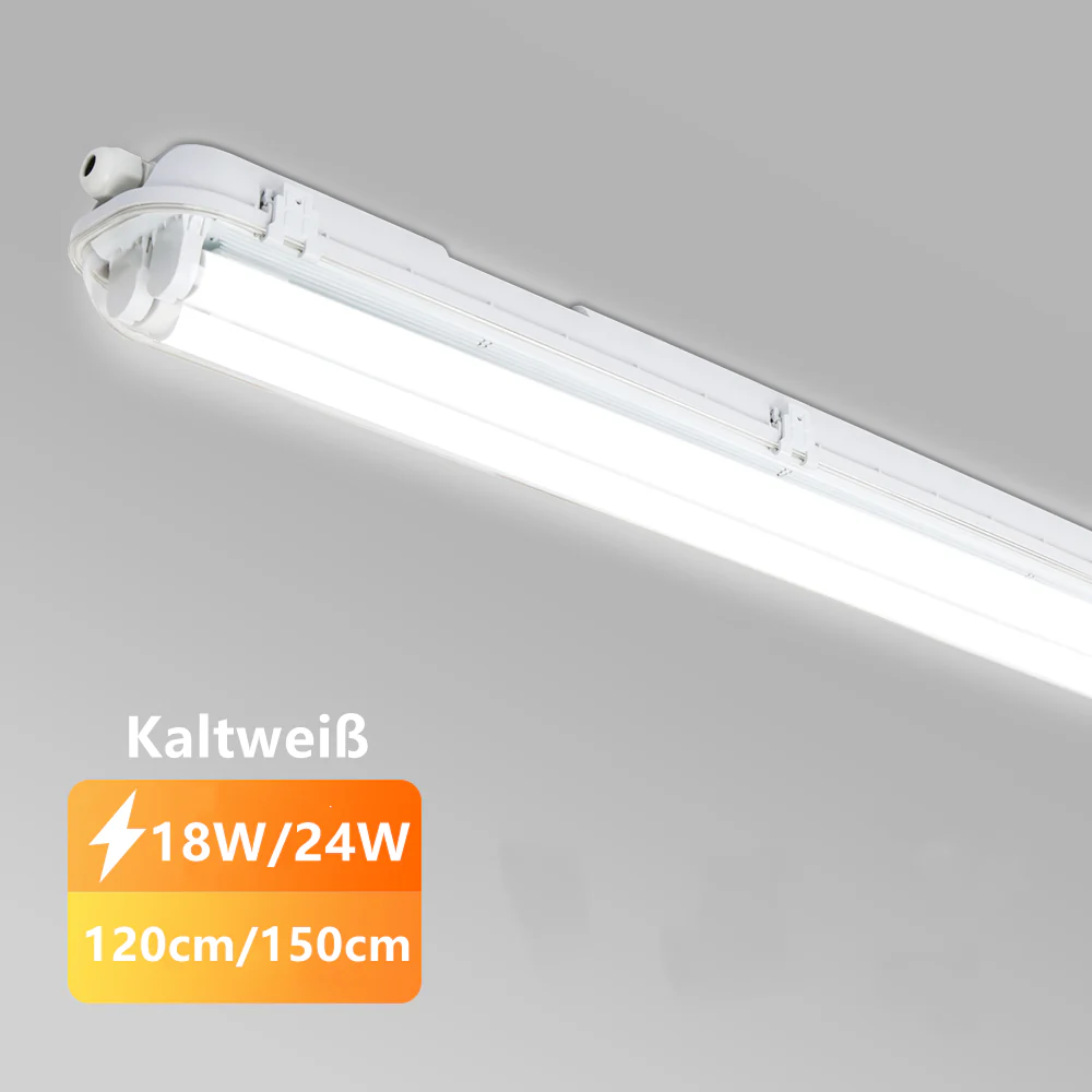LED Feuchtraumleuchte Doppelt T8 Kaltweiß 18W/24W