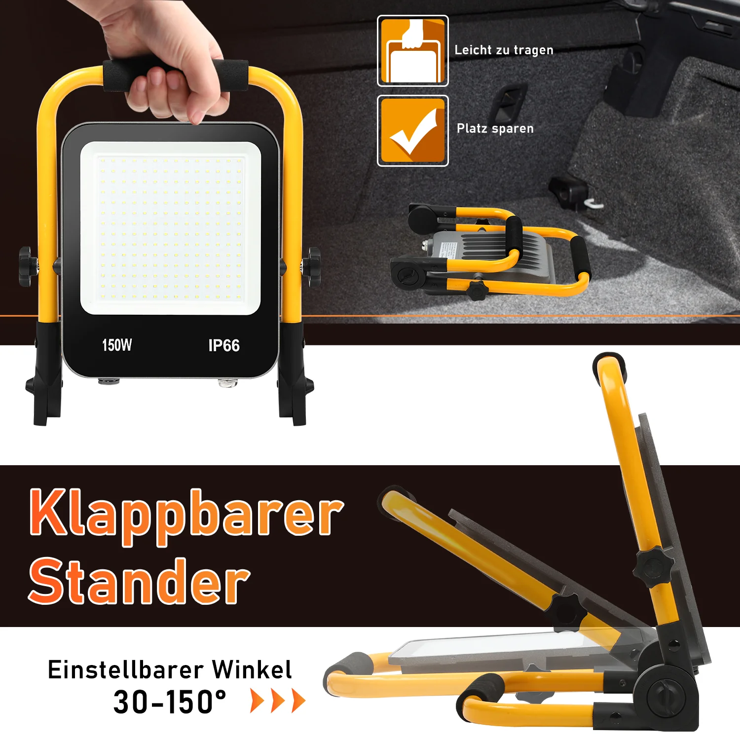 LED Baustrahler 50W-200W Kaltweiß IP66