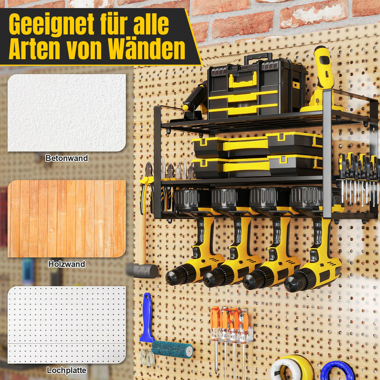 Werkzeughalter Wandhalterung 50kg Tragen