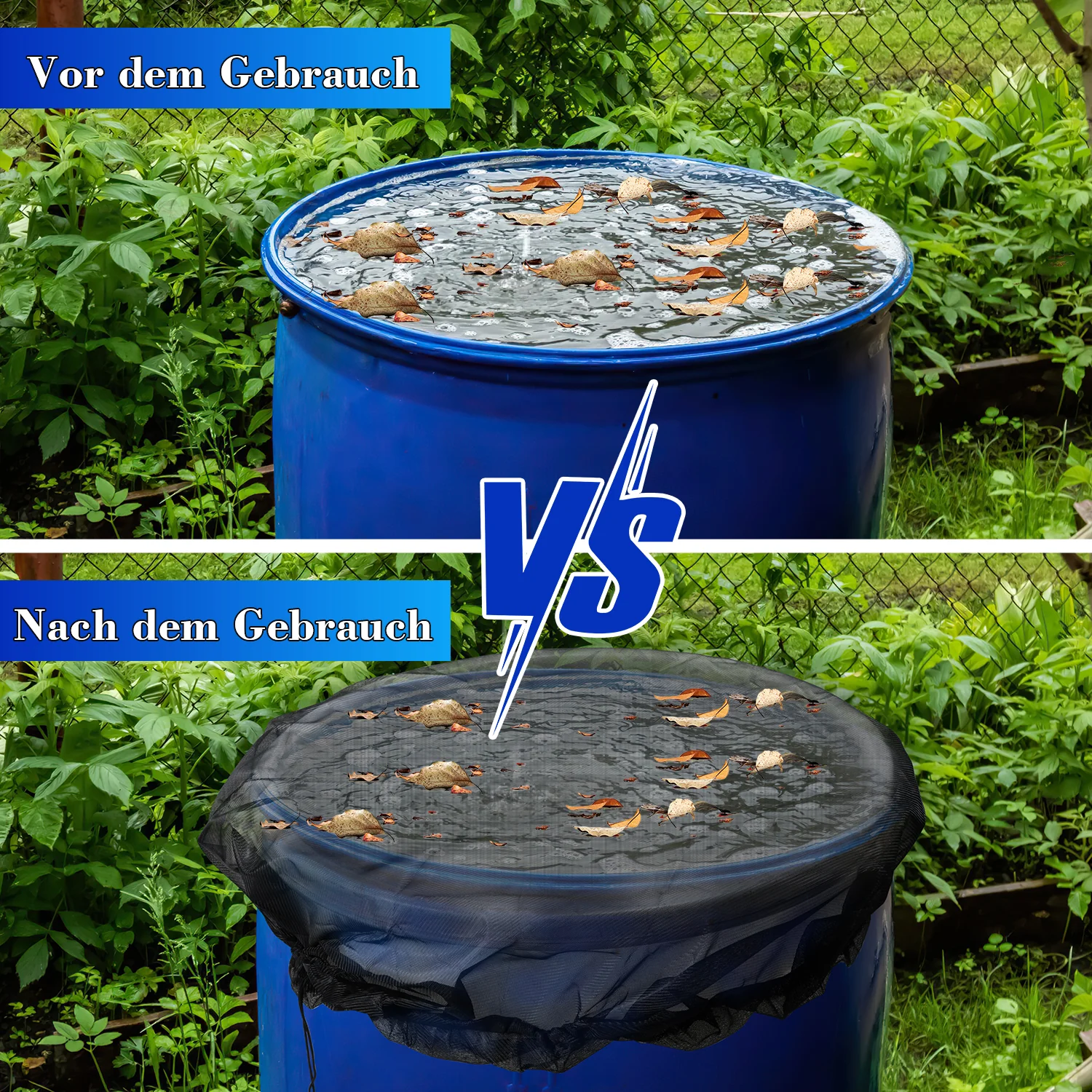 Regentonne Netz Abdeckung 95cm