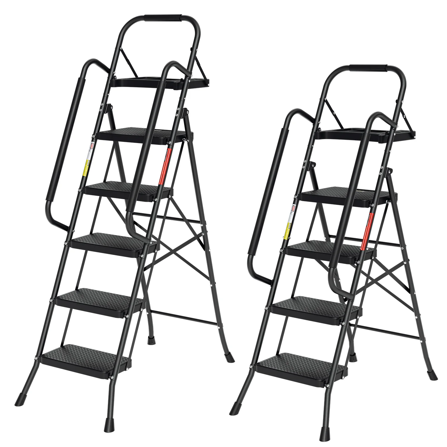 Klappbar Leiter 4-Stufen/5-Stufen mit abnehmbaren Armlehnen