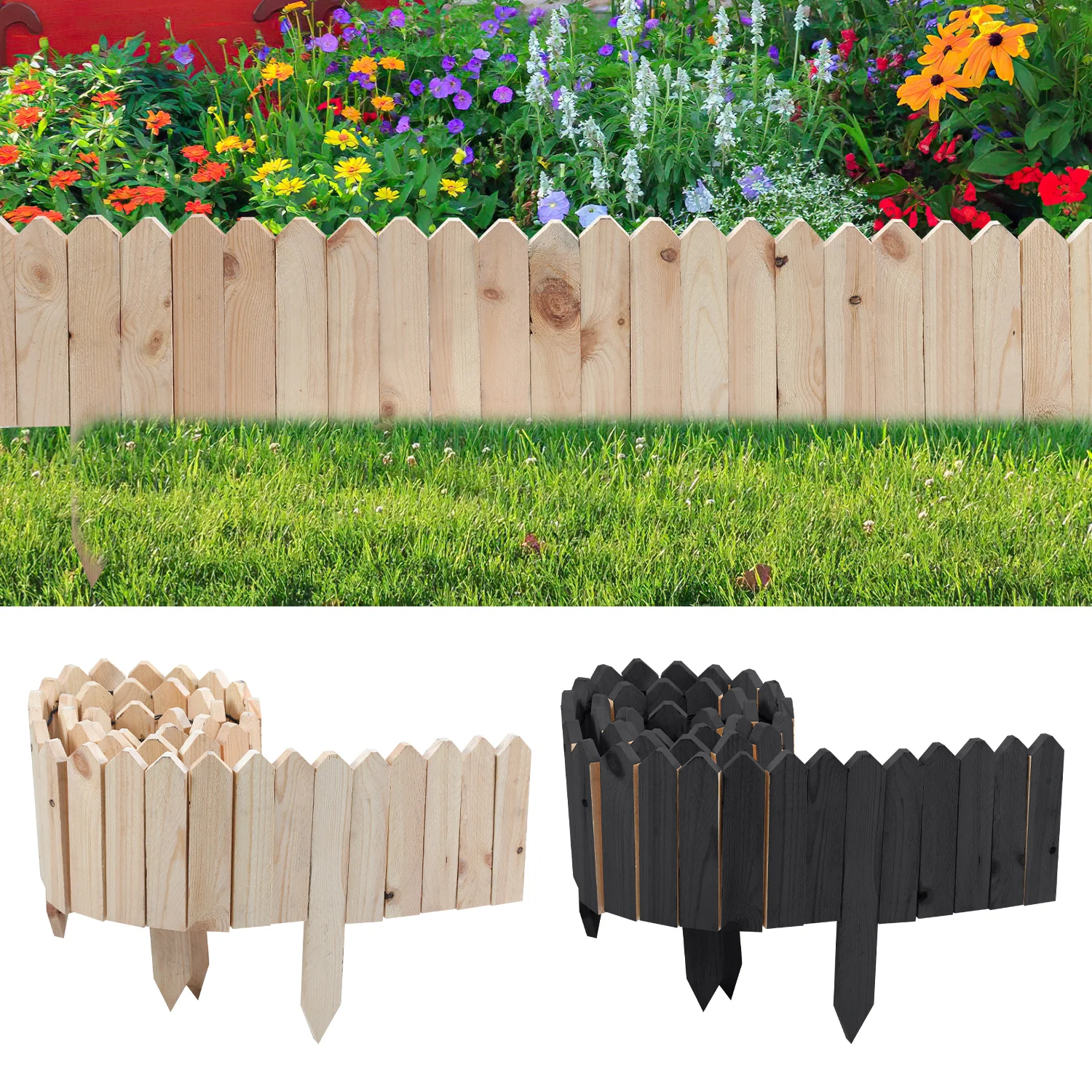 Rasenkante Beeteinfassung Gartenzaun Holz