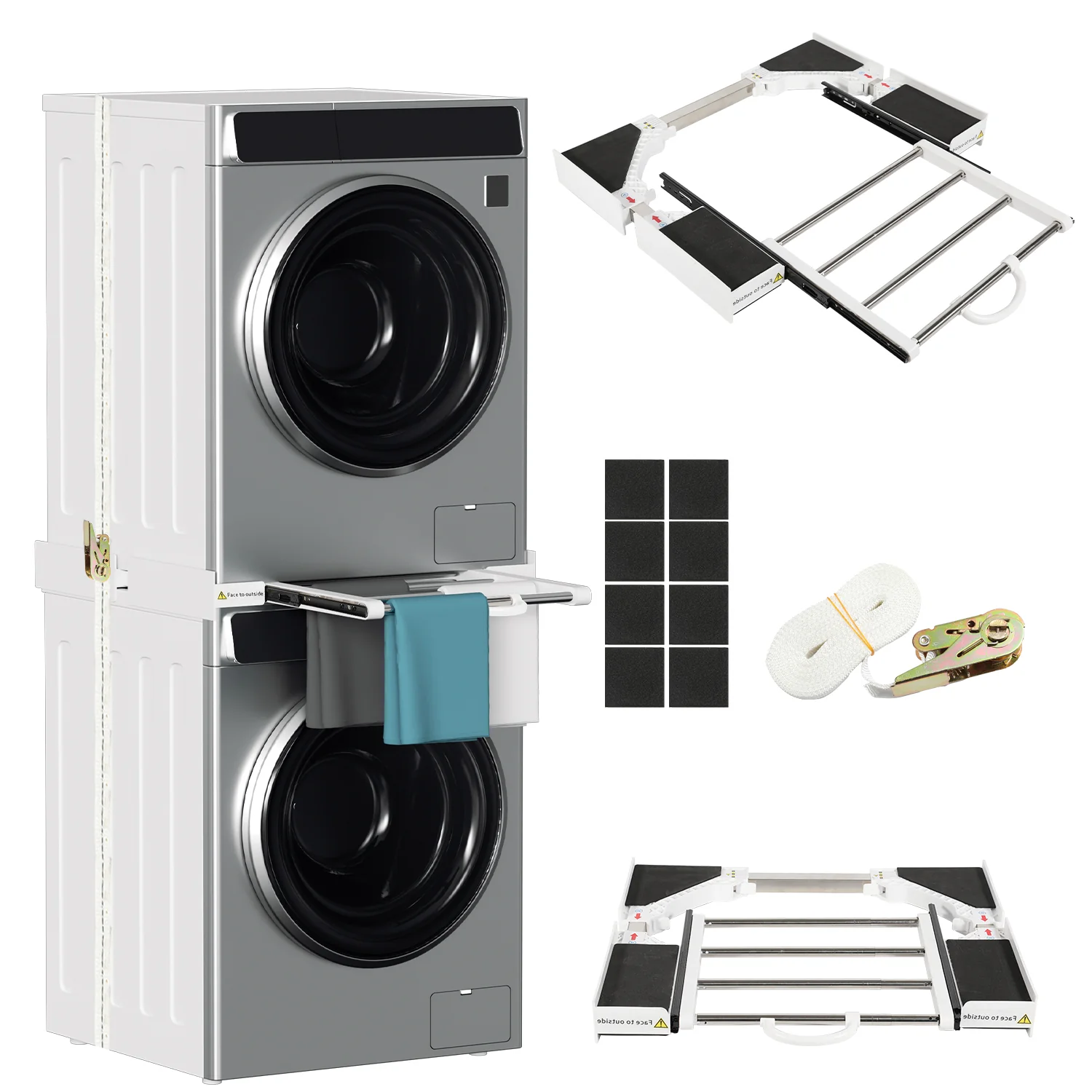 Zwischenbaurahmen Waschmaschine Universal mit Ausziehbarer Einstellbare