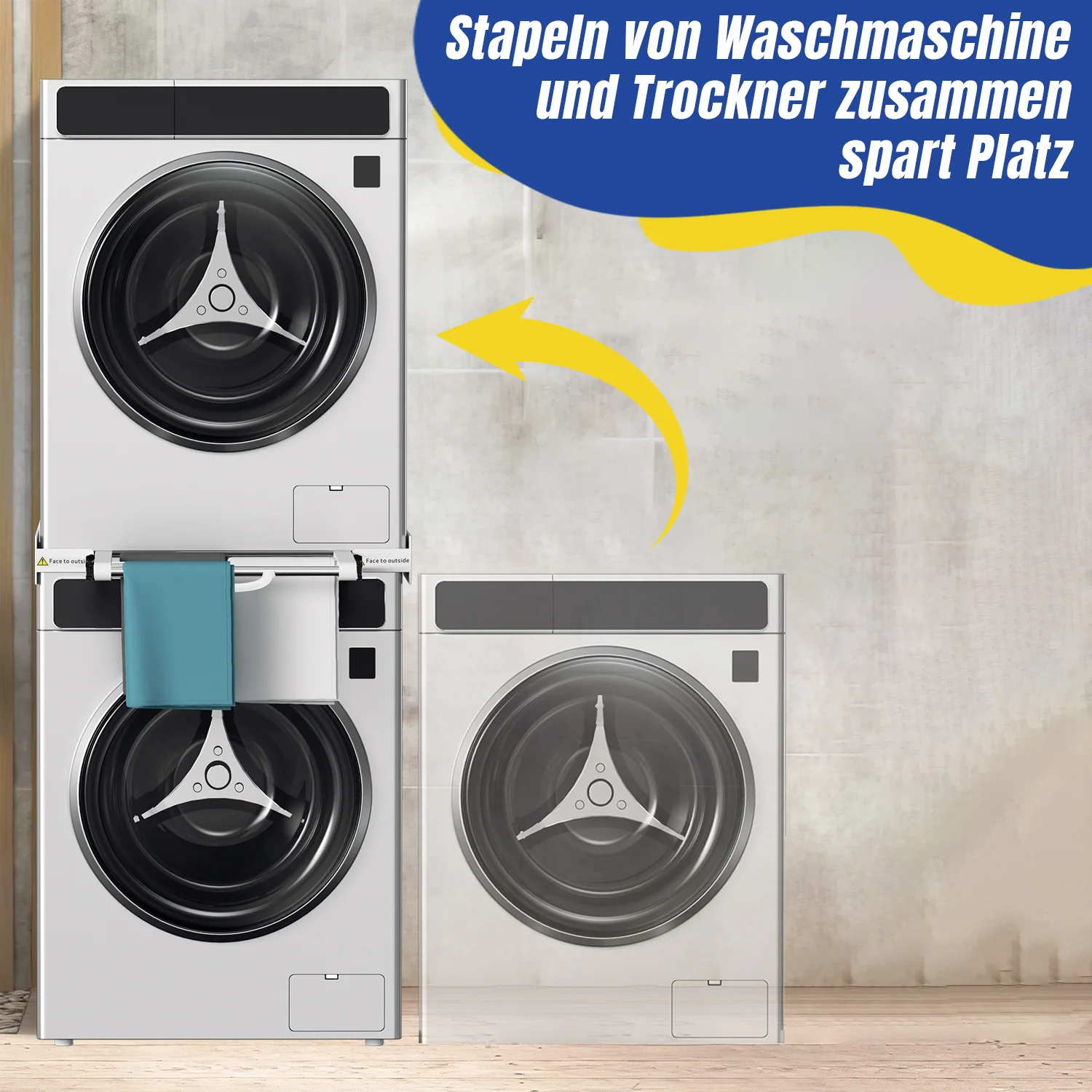 Zwischenbaurahmen Waschmaschine Universal mit Ausziehbarer Einstellbare