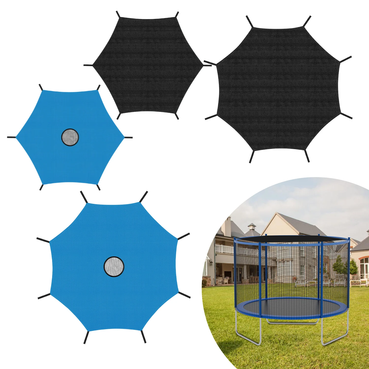 Trampolin Abdeckung Sonnenschutz Ø 244cm Ø 306cm