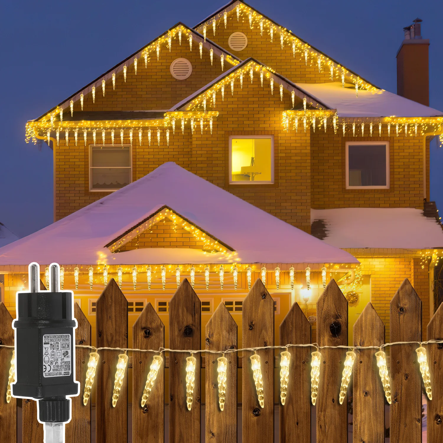 LED Eiszapfen Lichterkette 40 LEDs