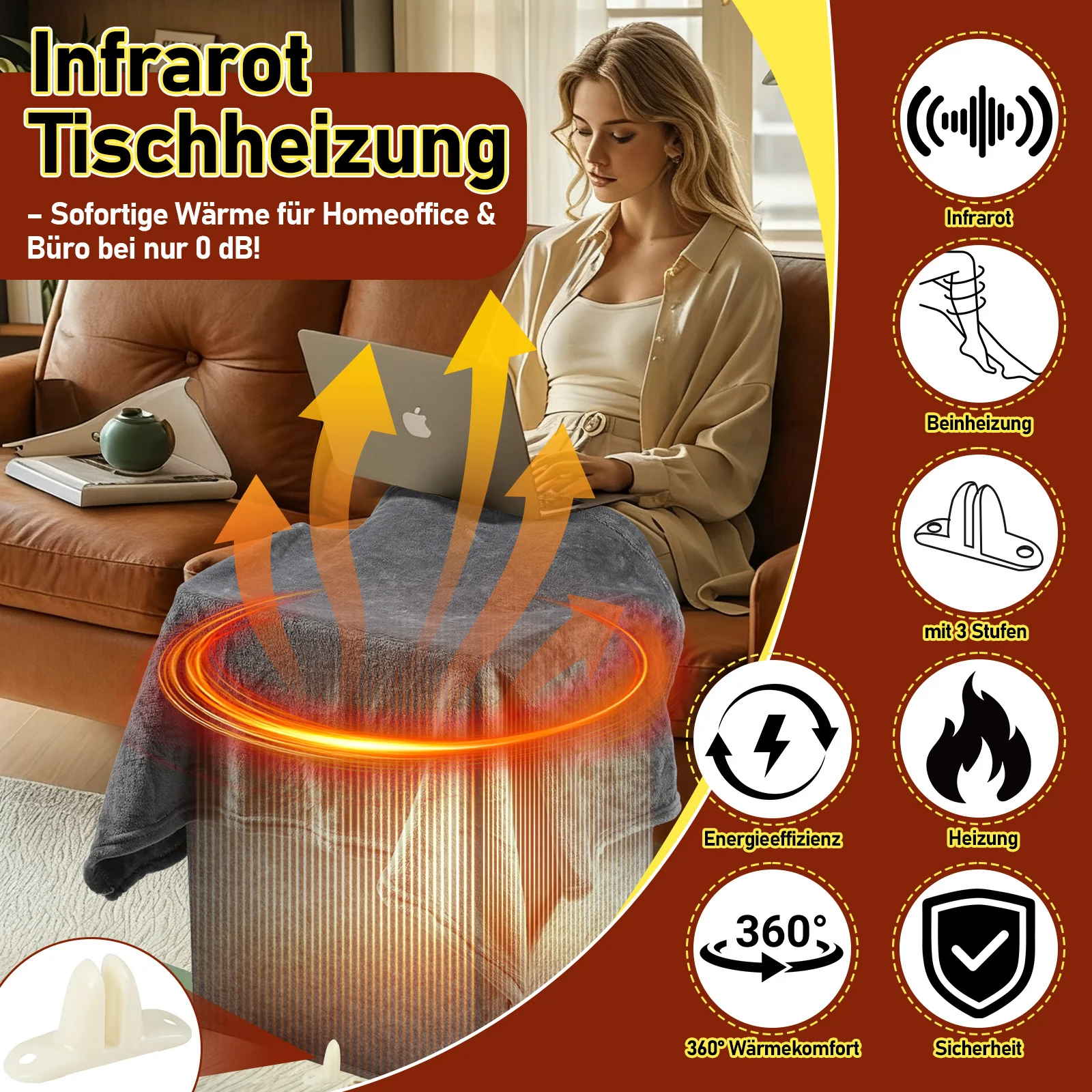 Infrarot Panel Infrarotheizung Warme Füße 205W