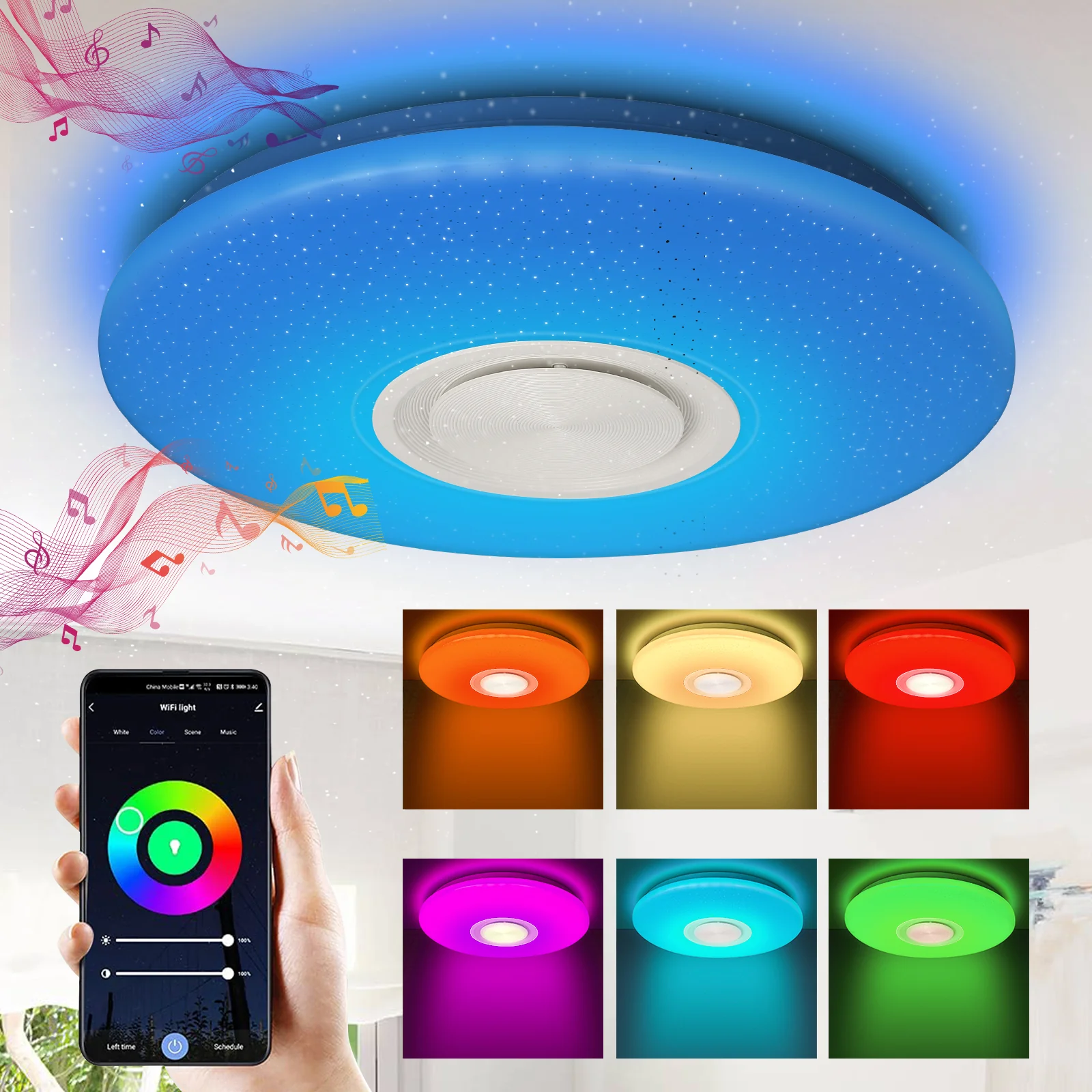 Led Deckenlampe 36W Dimmbar RGB Bluetooth APP Steuerung