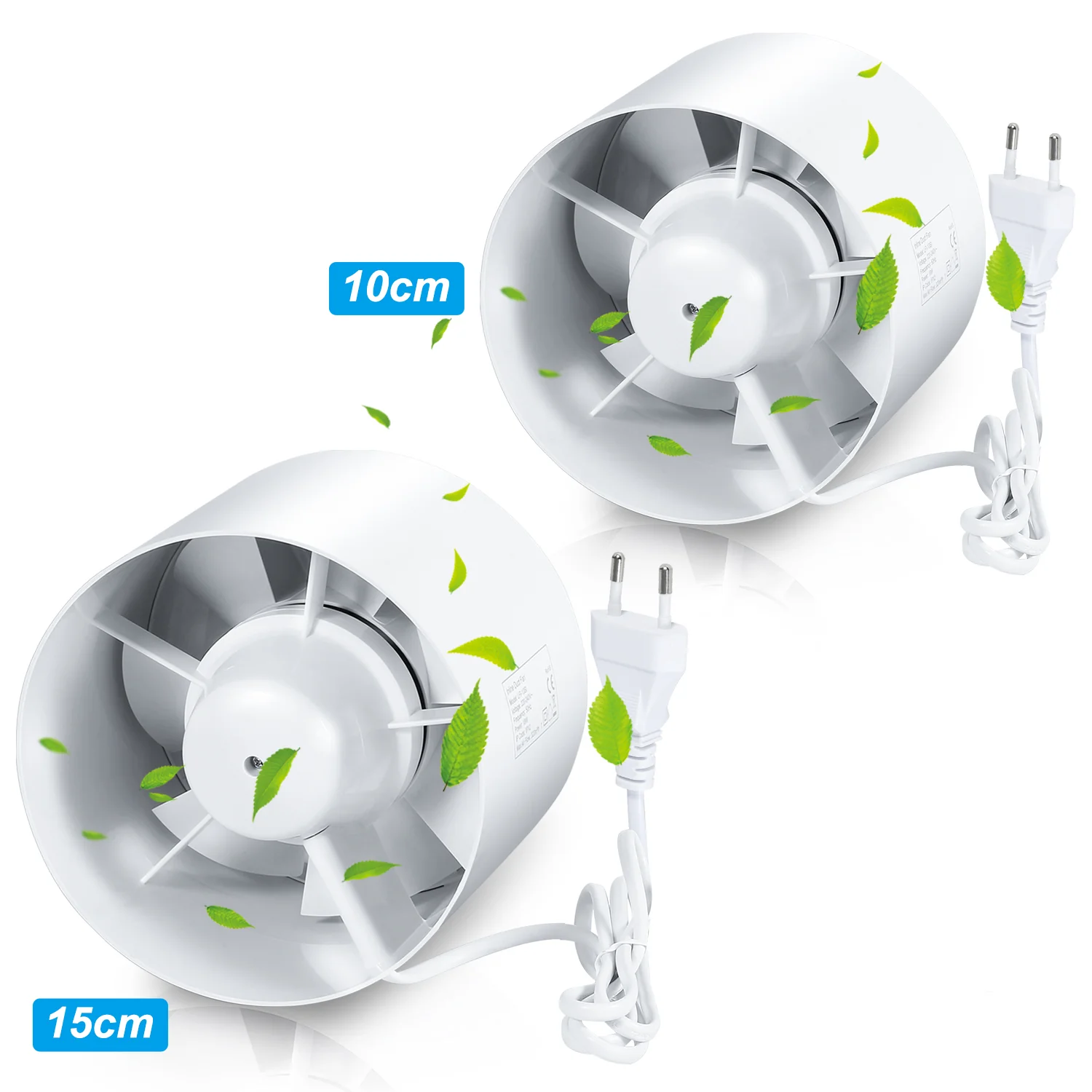 Rohrventilator 100mm/150mm Abluftventilator Leise