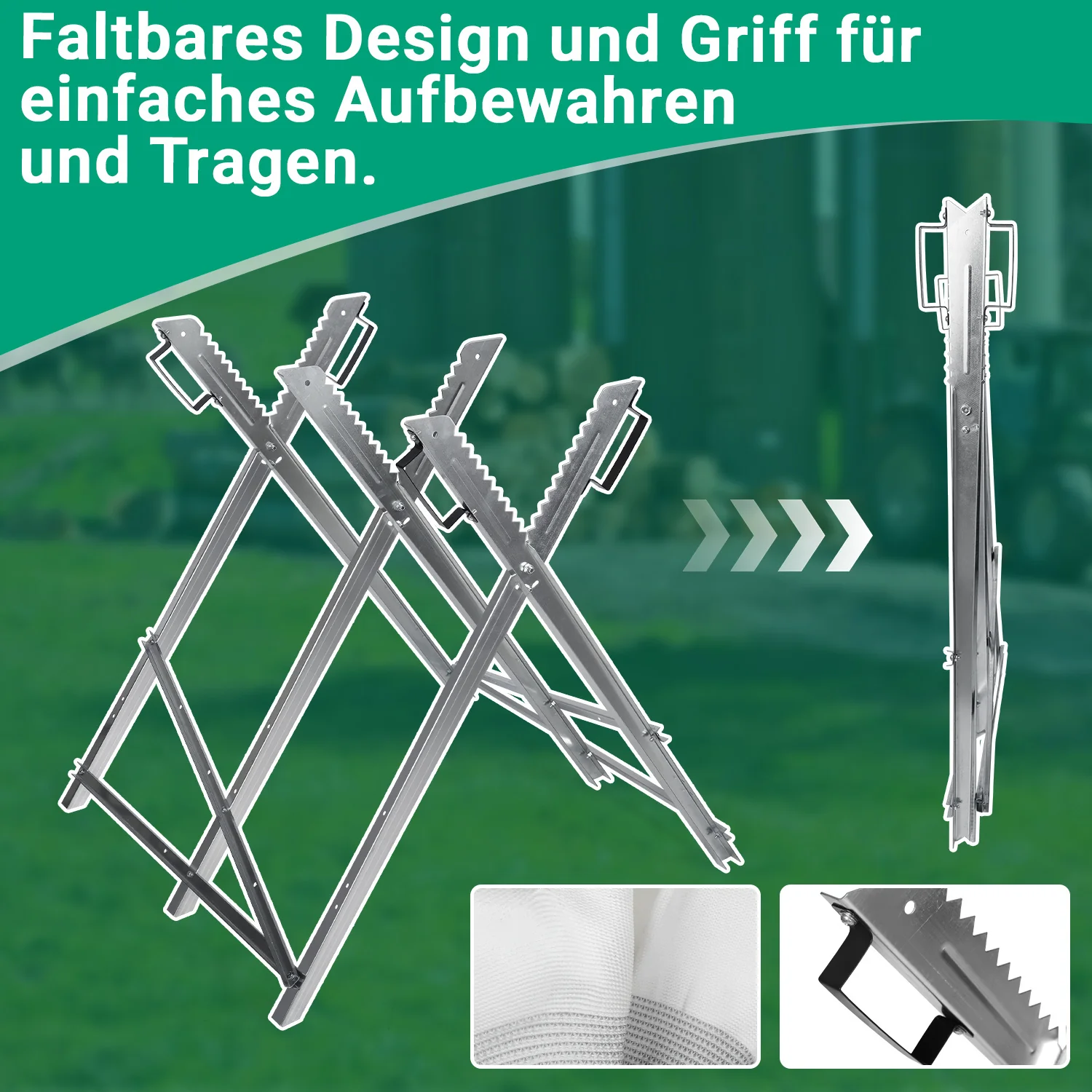 Sägebock Holzsägebock Sägehilfe mit 3 Haltern