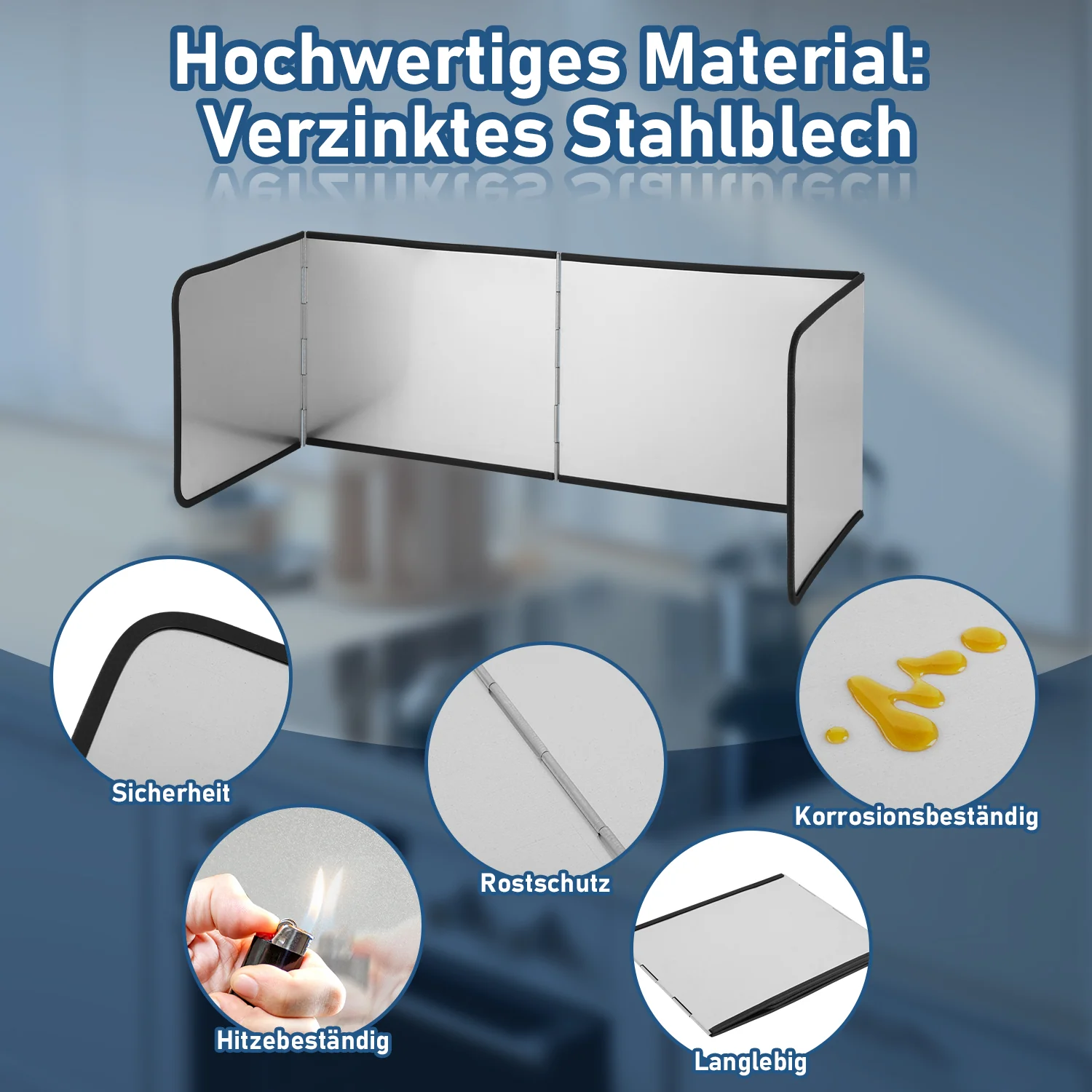 Herd-Spritzschutz Spritzschutzgerät Faltbares