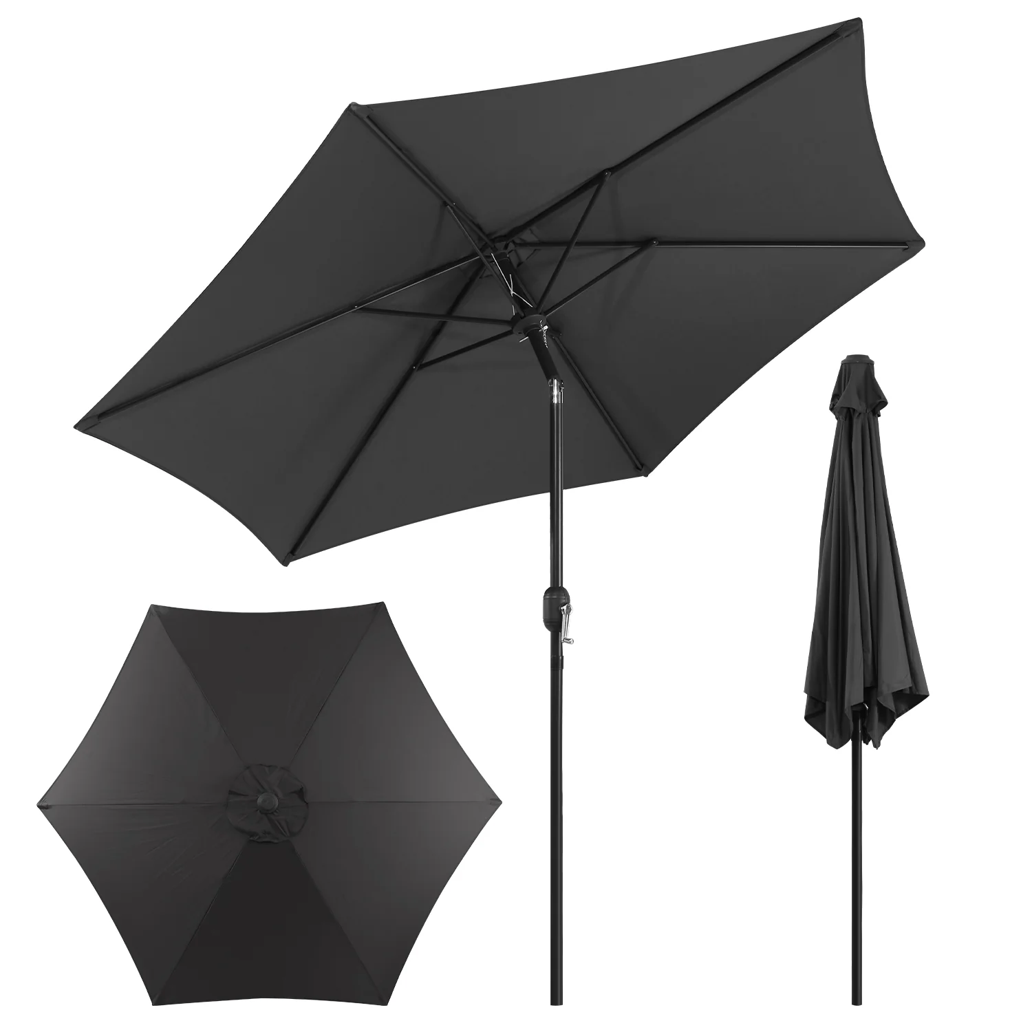 Sonnenschirm 2.7m Winkelverstellbar mit/ohne LED