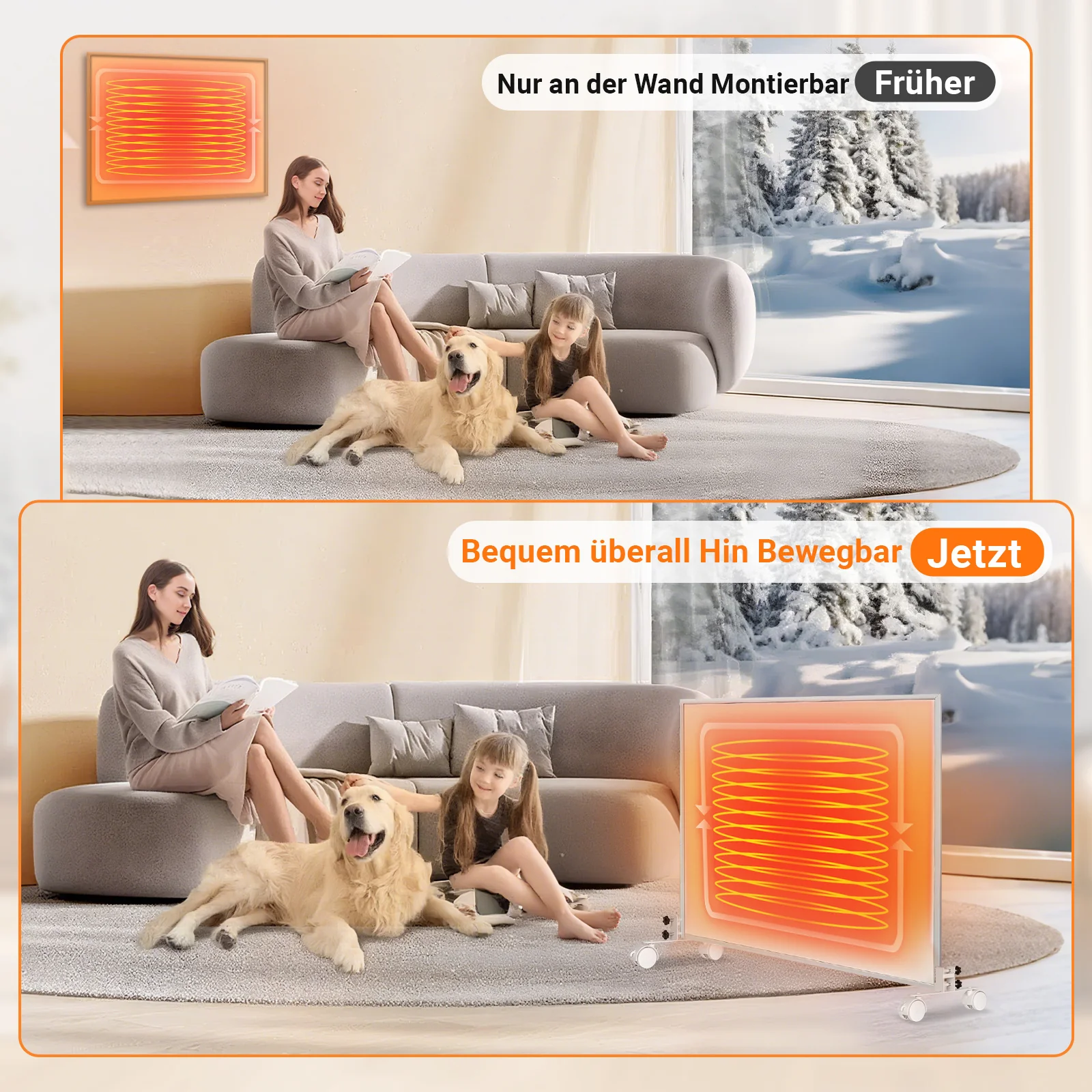 Standfüße für Infrarotheizung Universell 2X