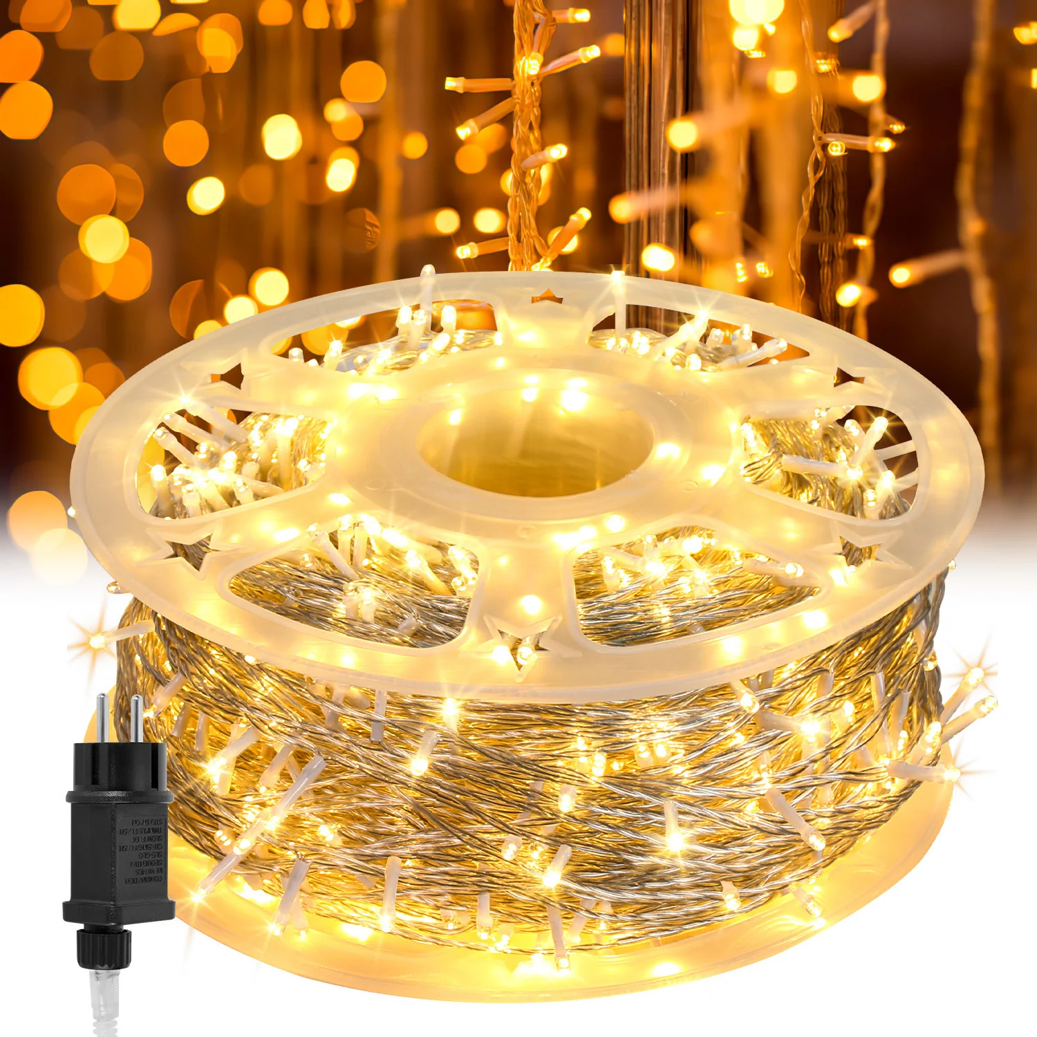 LED Lichterkette IP44 10m-200m Weiß Kabel