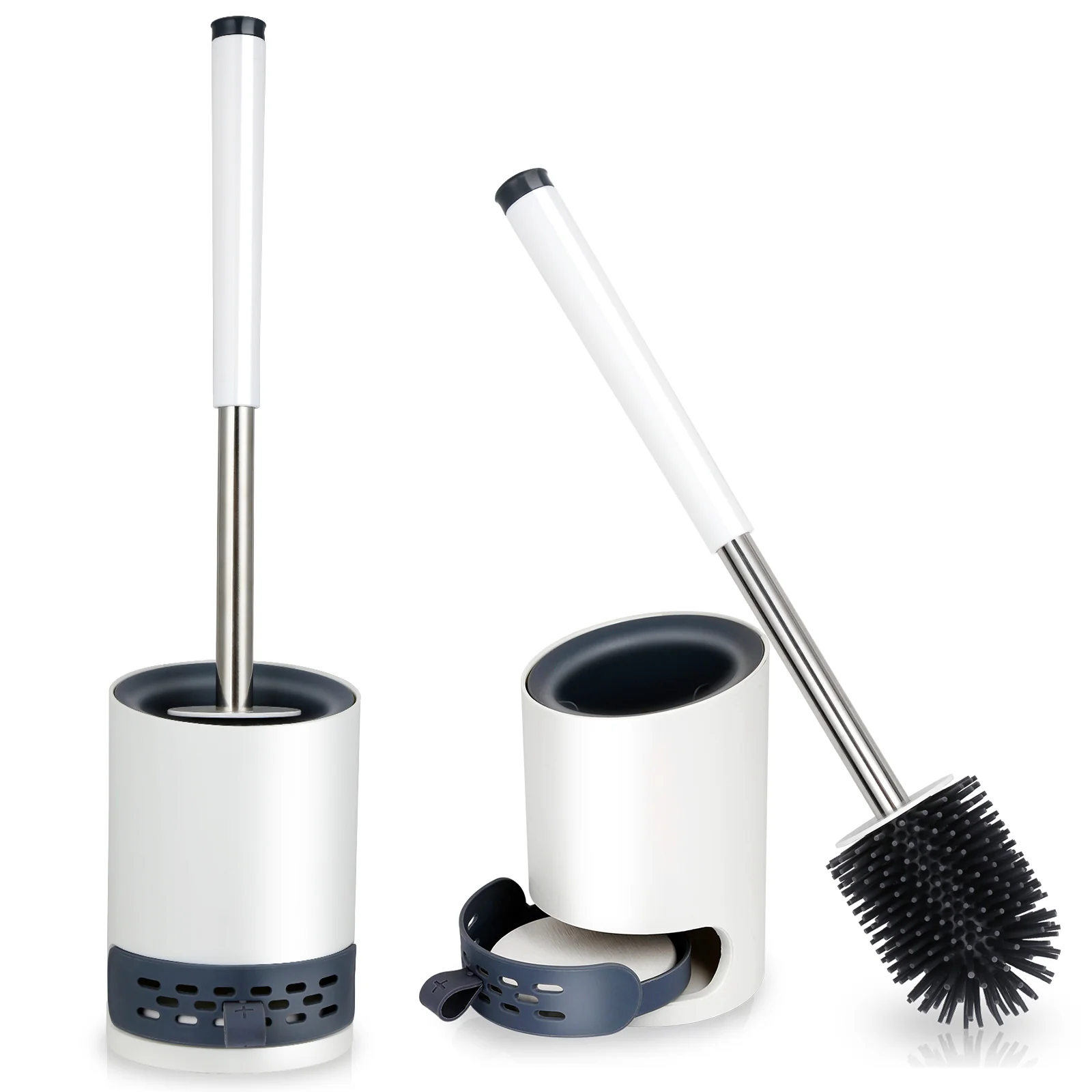 Silikon Toilettenbürste Steril Edelstahl 2 in 1