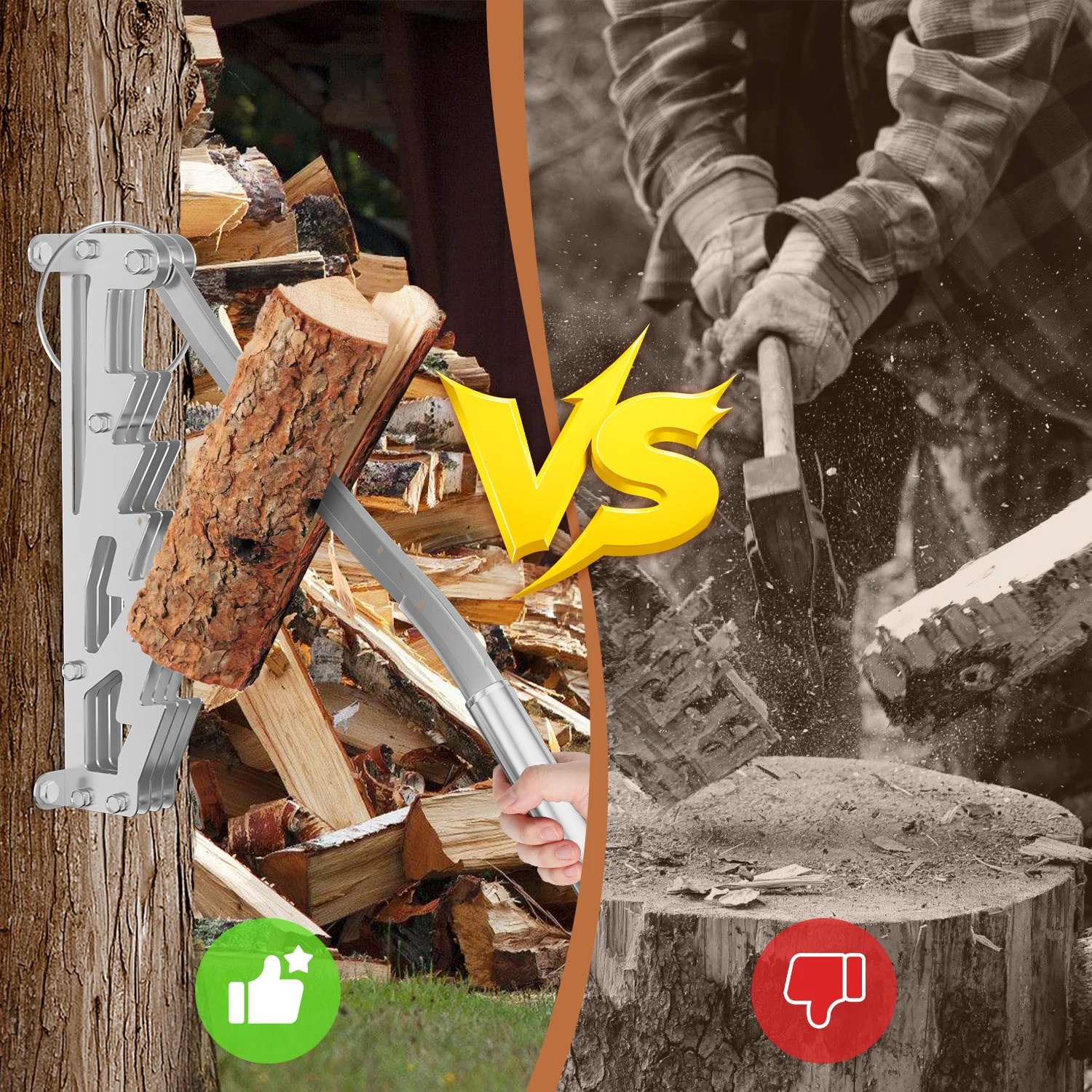 Manueller Holzspalter Wandhalterung Brennholzspalter