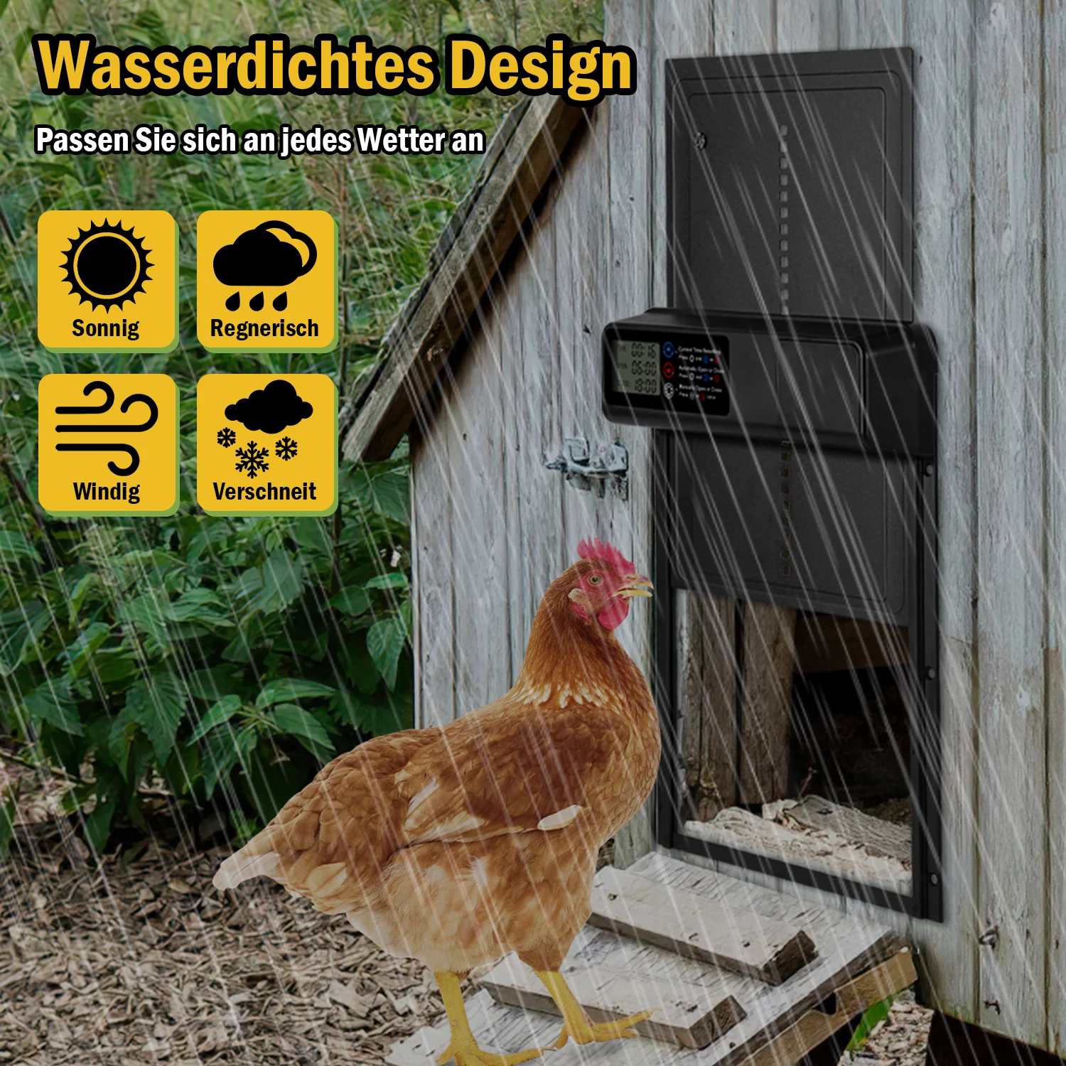 Hühnerklappe Automatische Zeitschaltuhr(Upgrade-Version)