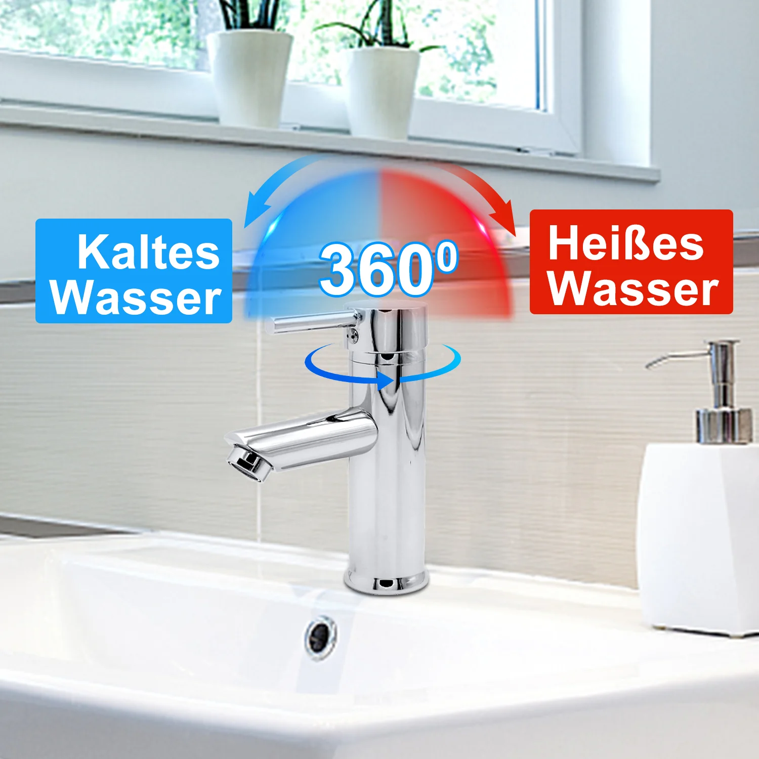 Wasserhahn Waschtischarmatur Bad