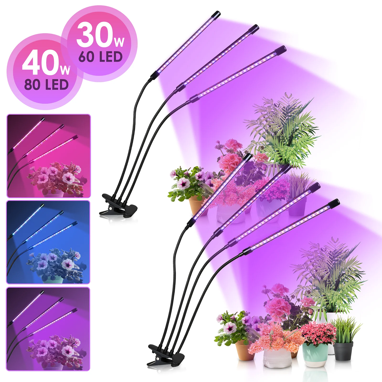 LED Pflanzenlampe Vollspektrum 30W/40W