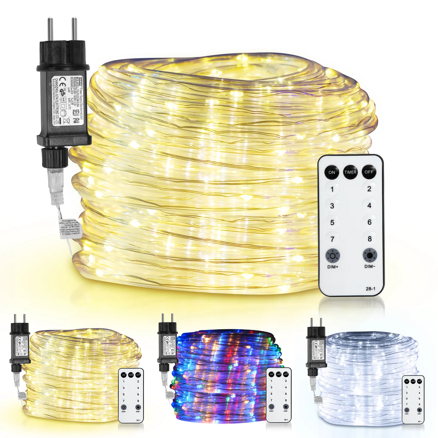 LED Lichterschlauch Aussen mit Fernbedienung und Timer