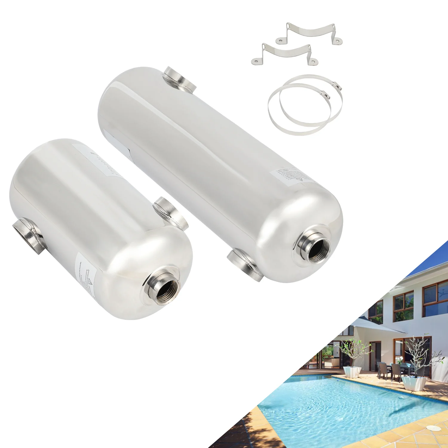 Schwimmbad Wärmetauscher Edelstahl 28KW/60KW