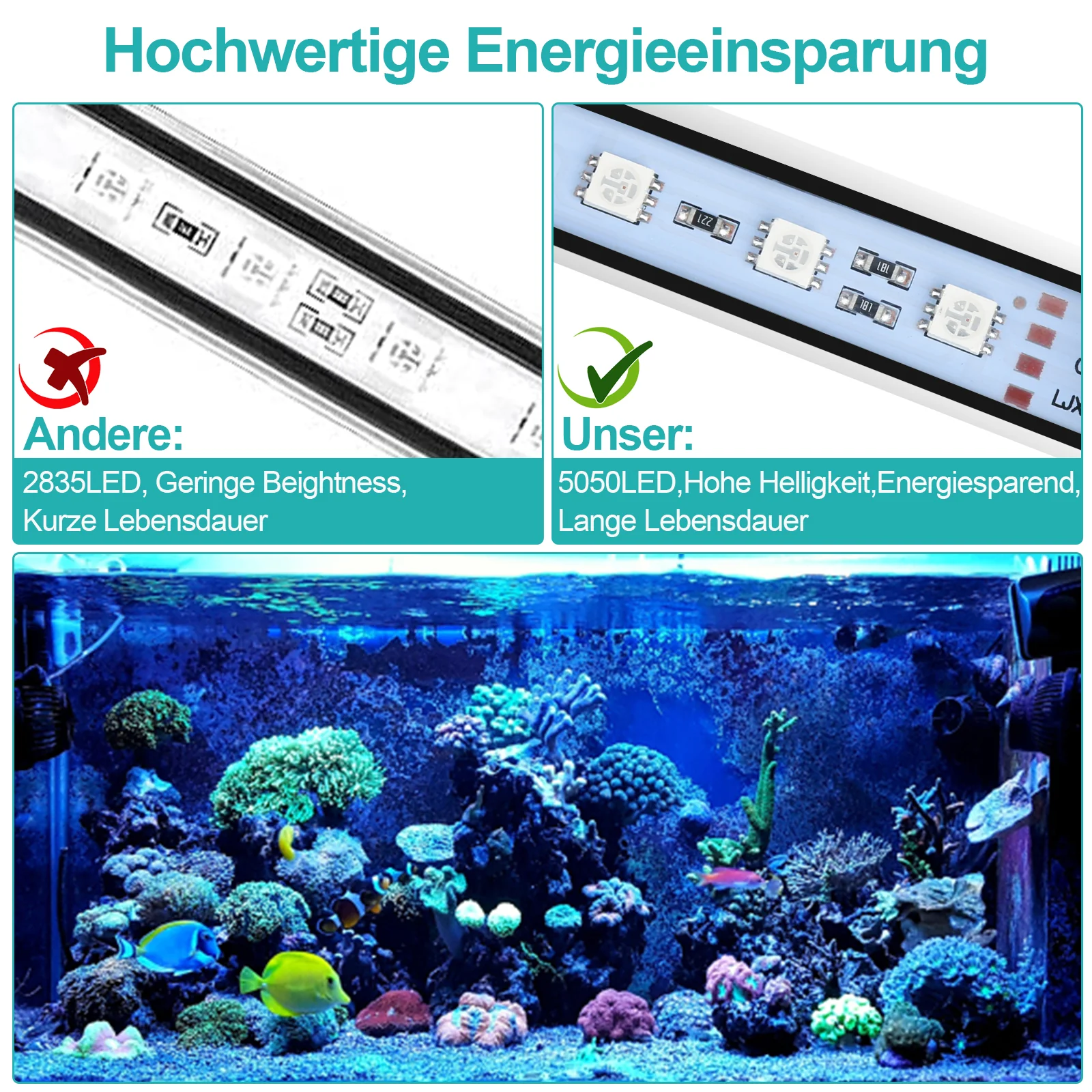 LED Aquarium Beleuchtung RGB Wasserdicht