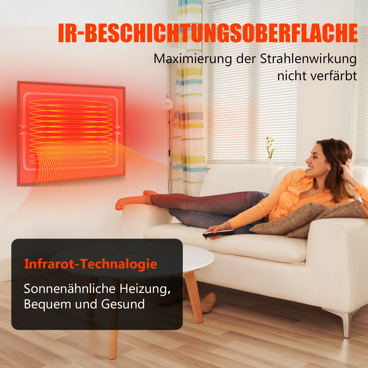 Infrarotheizung Thermostat APP Fernbedienung 300-1200 W