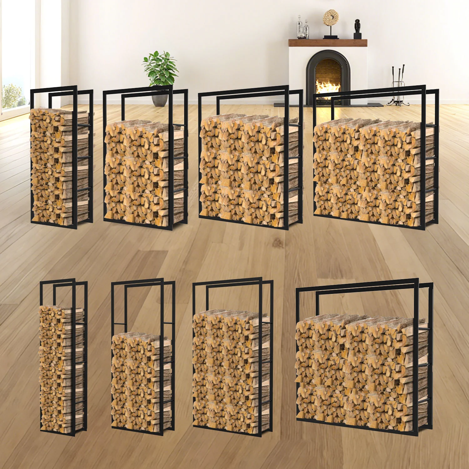 Kaminholzregal Brennholzregal 8 Größen