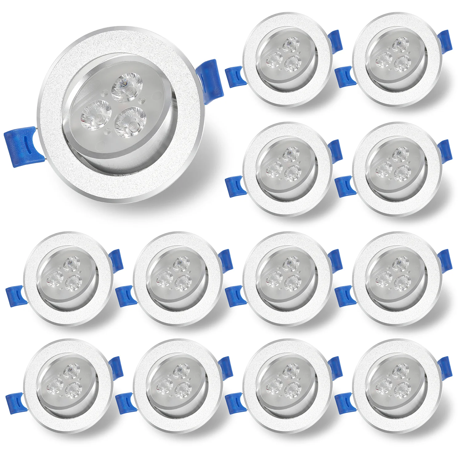 LED Einbaustrahler 20x 3W Kaltweiß/Warmweiß Extra flach