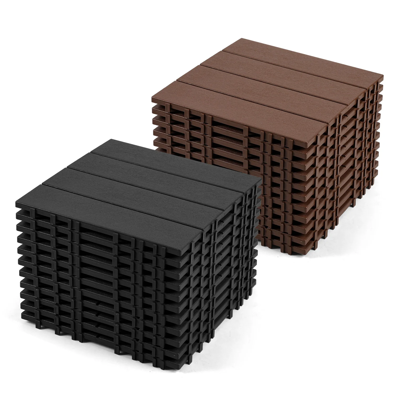 Terrassenfliesen Kunststoffboden 30x30cm 11 Stück