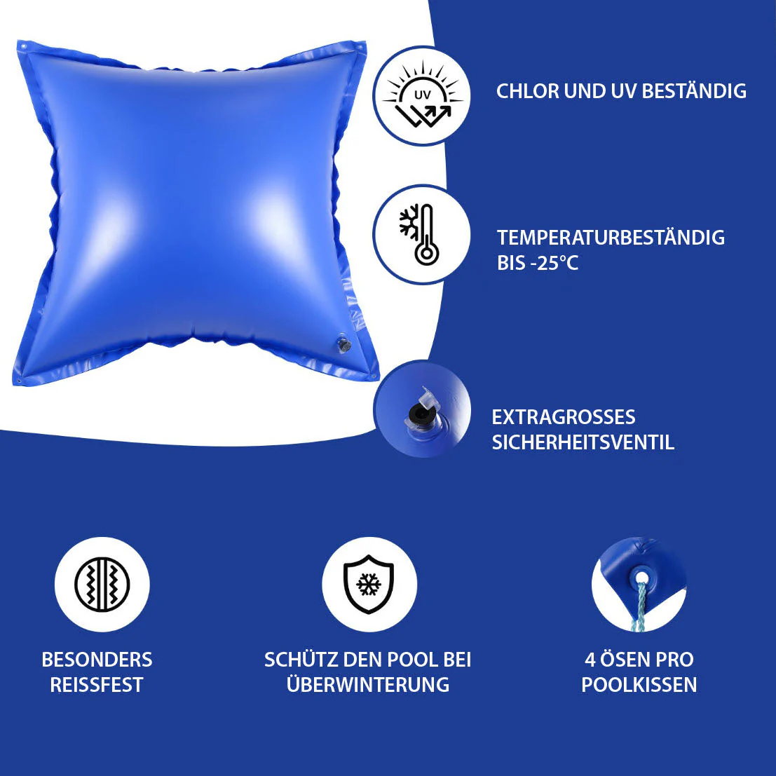 Poolkissen Winter Pool Luftkissen 120 x 120 cm