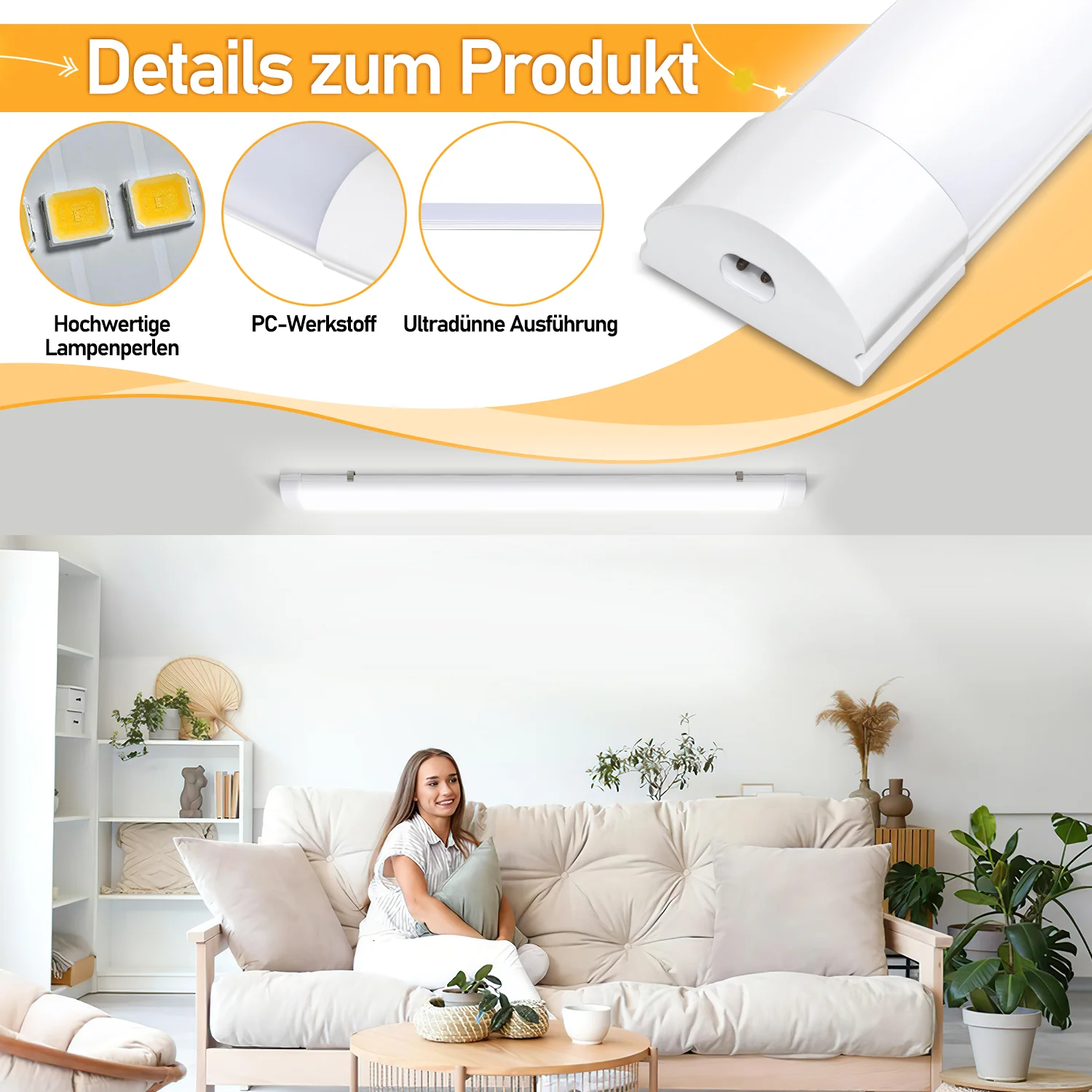 LED Feuchtraumleuchte Neutralweiß 18W/36W/48W
