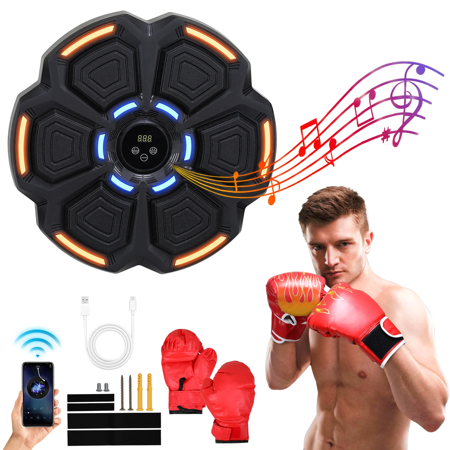 Music Boxing Machine LED Box-Wandhalterung für Erwachsene Kinder